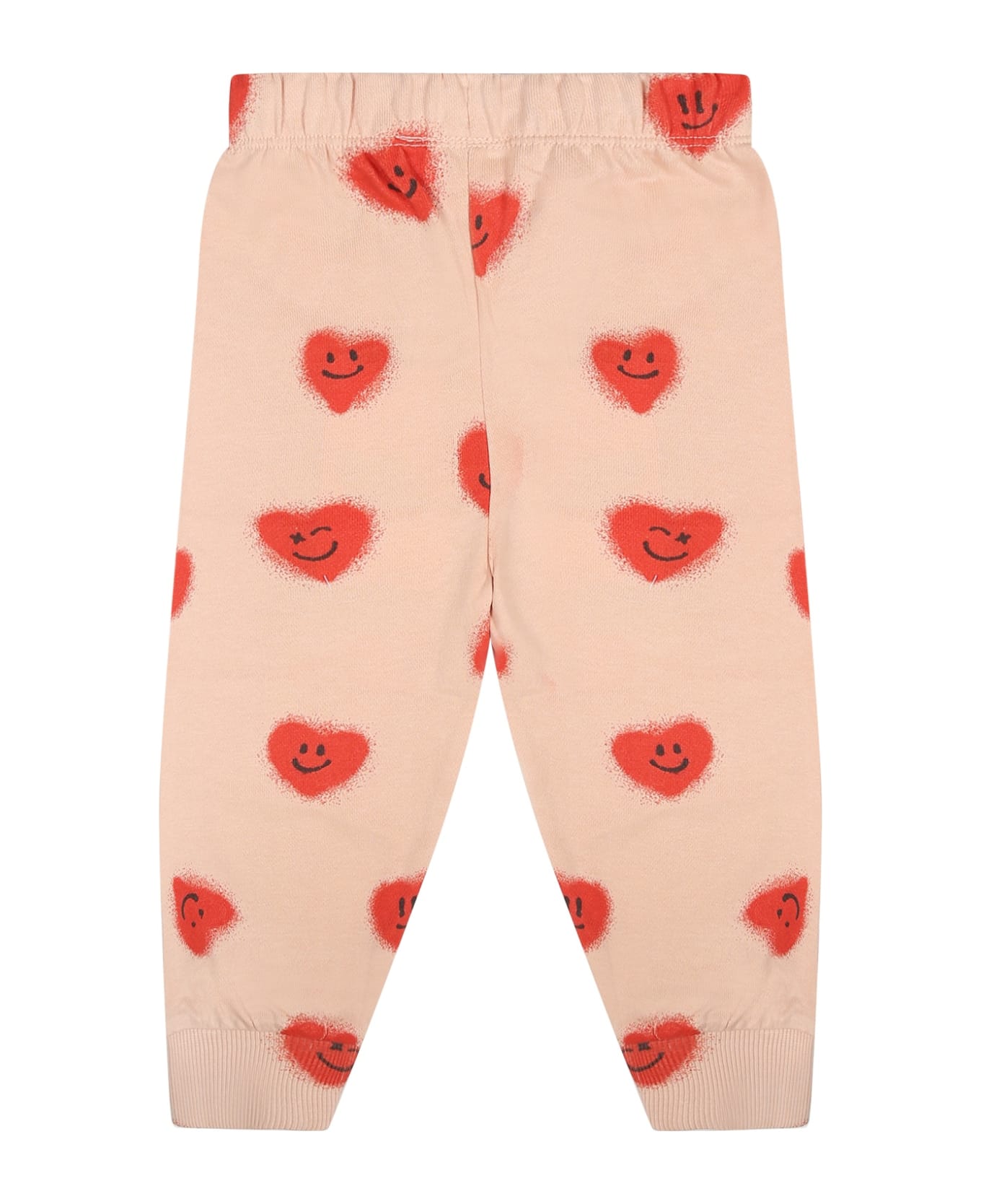Molo Pink Trousers For Baby Girl With Smiley - Pink