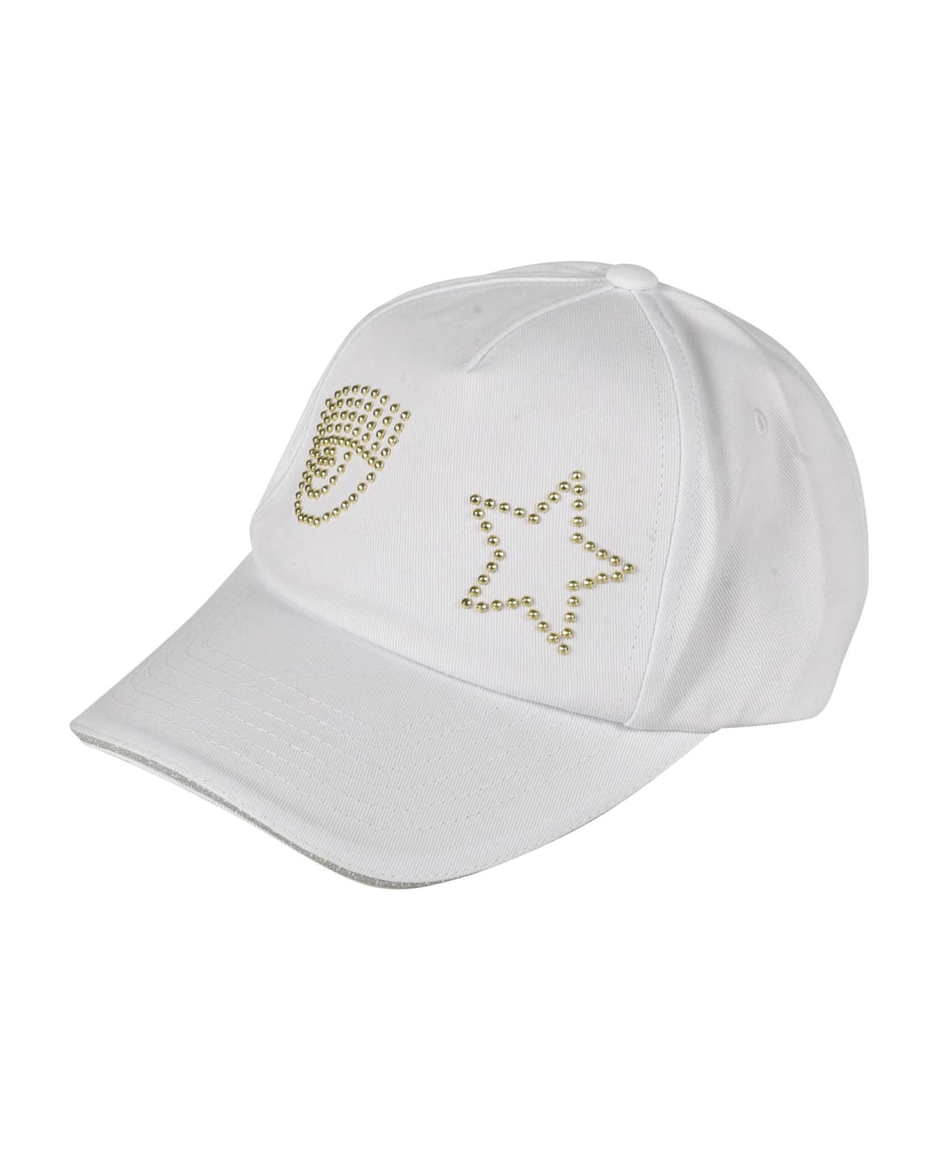 Chiara Ferragni Eye Star Cap - White 帽子