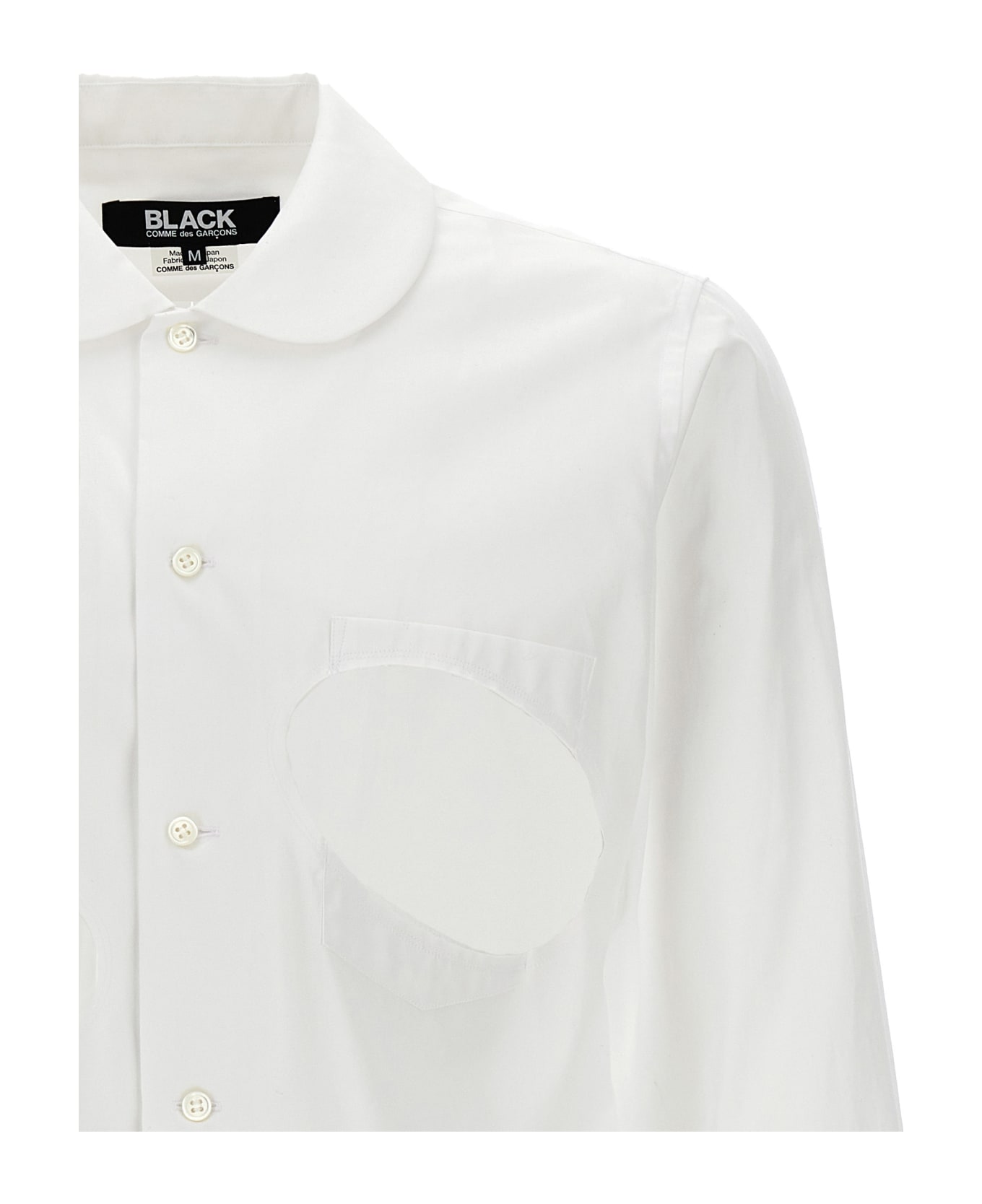 Black Comme des Garçons Cut-out Shirt - White