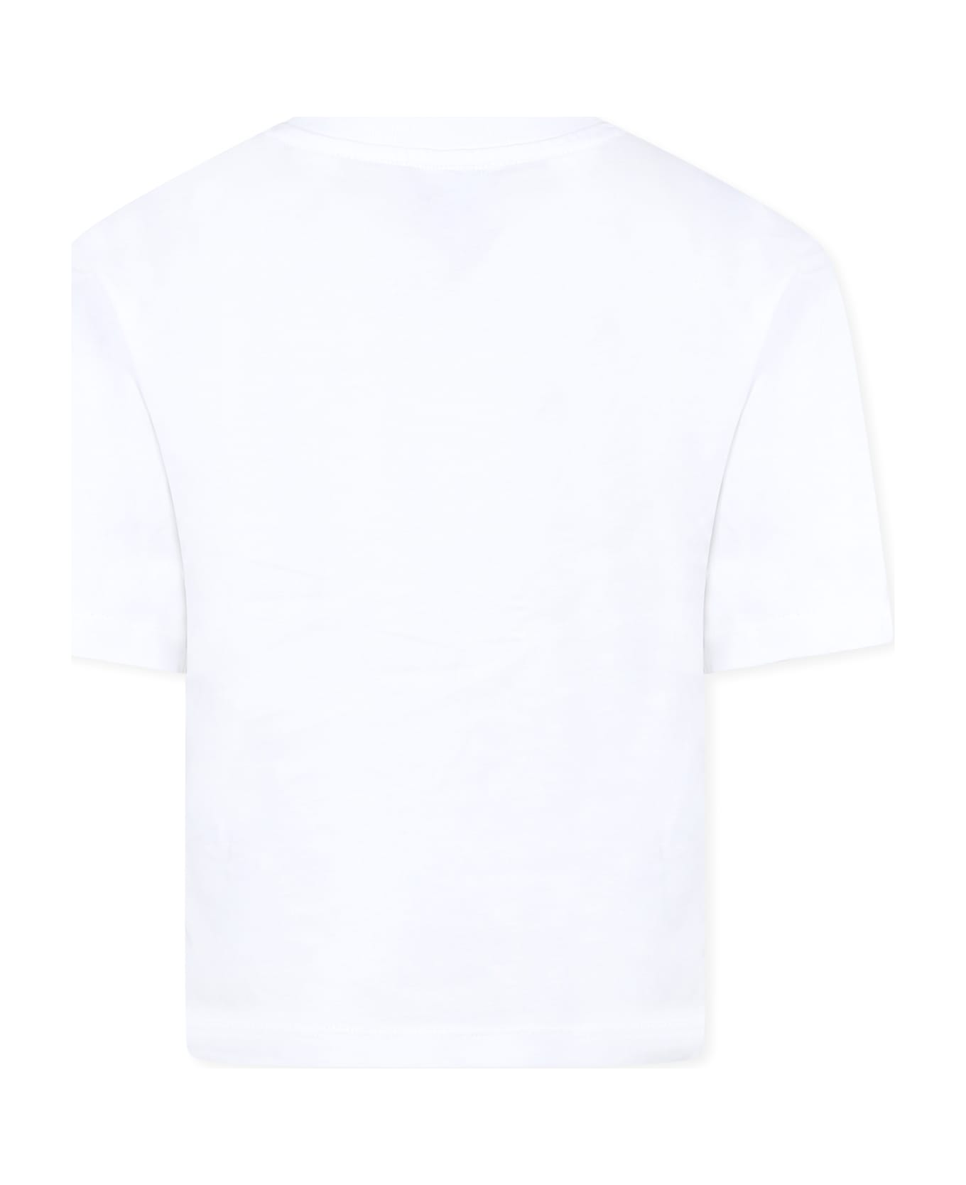 Little Marc Jacobs White T-shirt For Kids With Logo - White