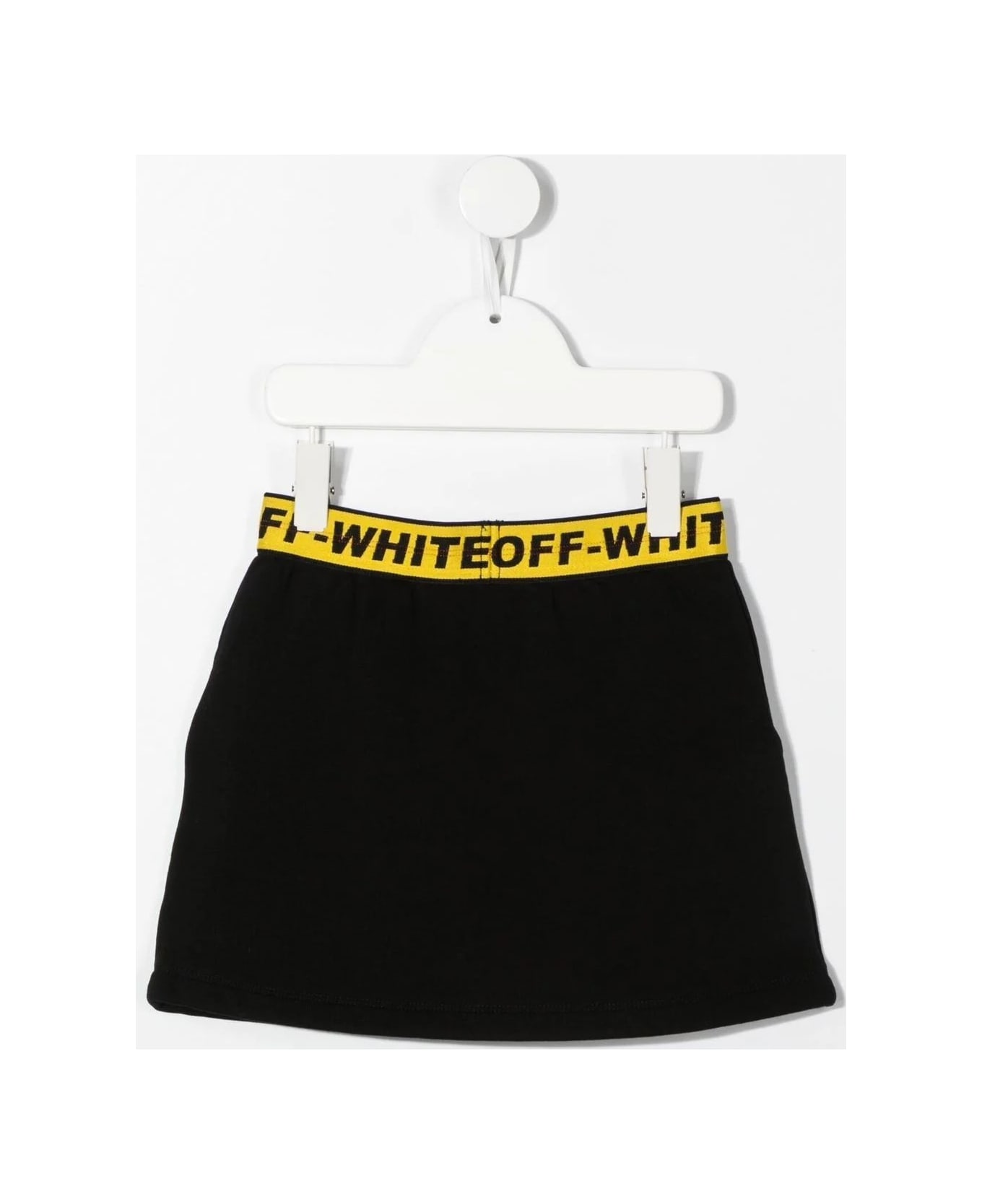 Off-White Black Cotton Skirt - Black