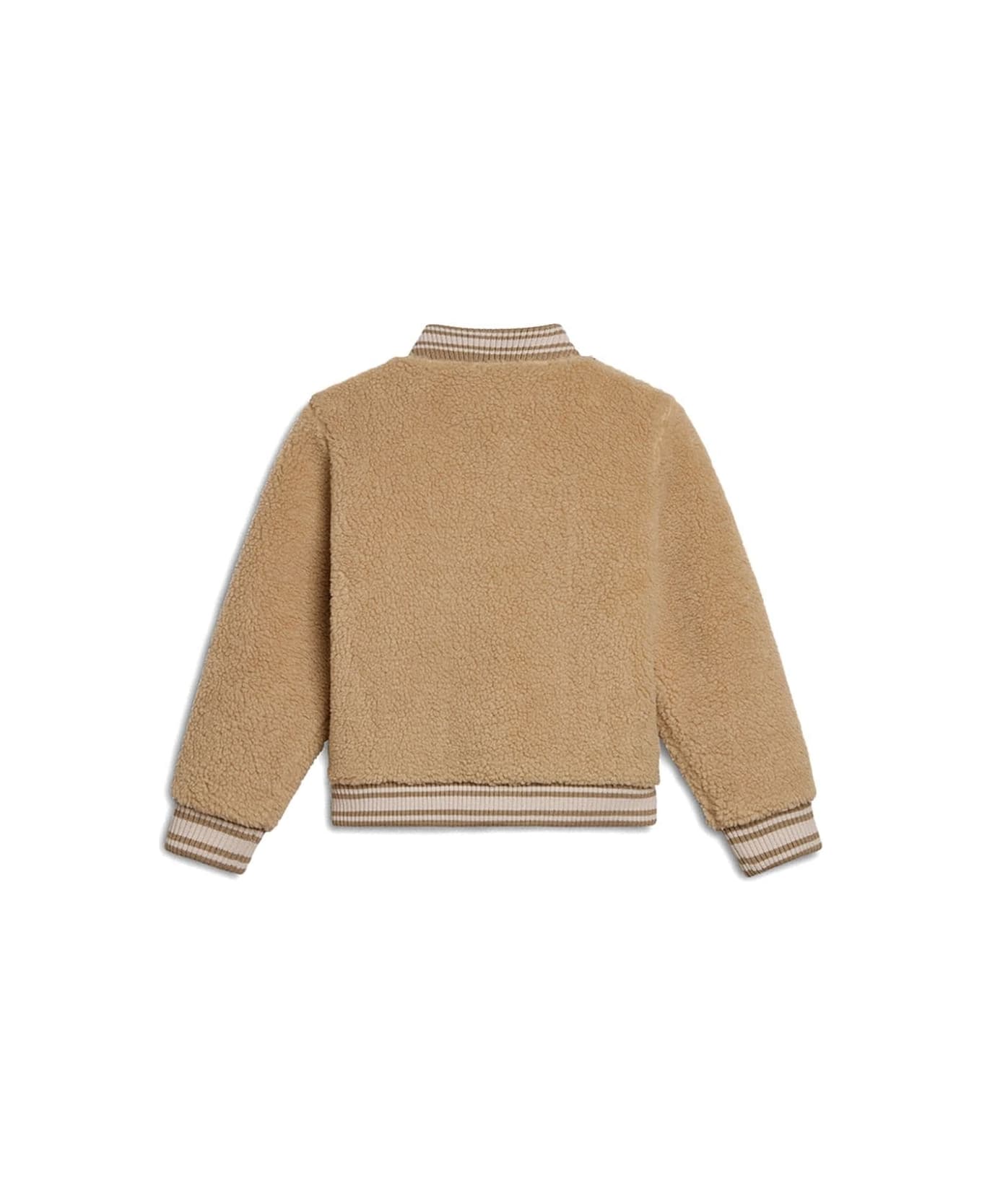 Golden Goose Bomber Con Applicazione - Beige