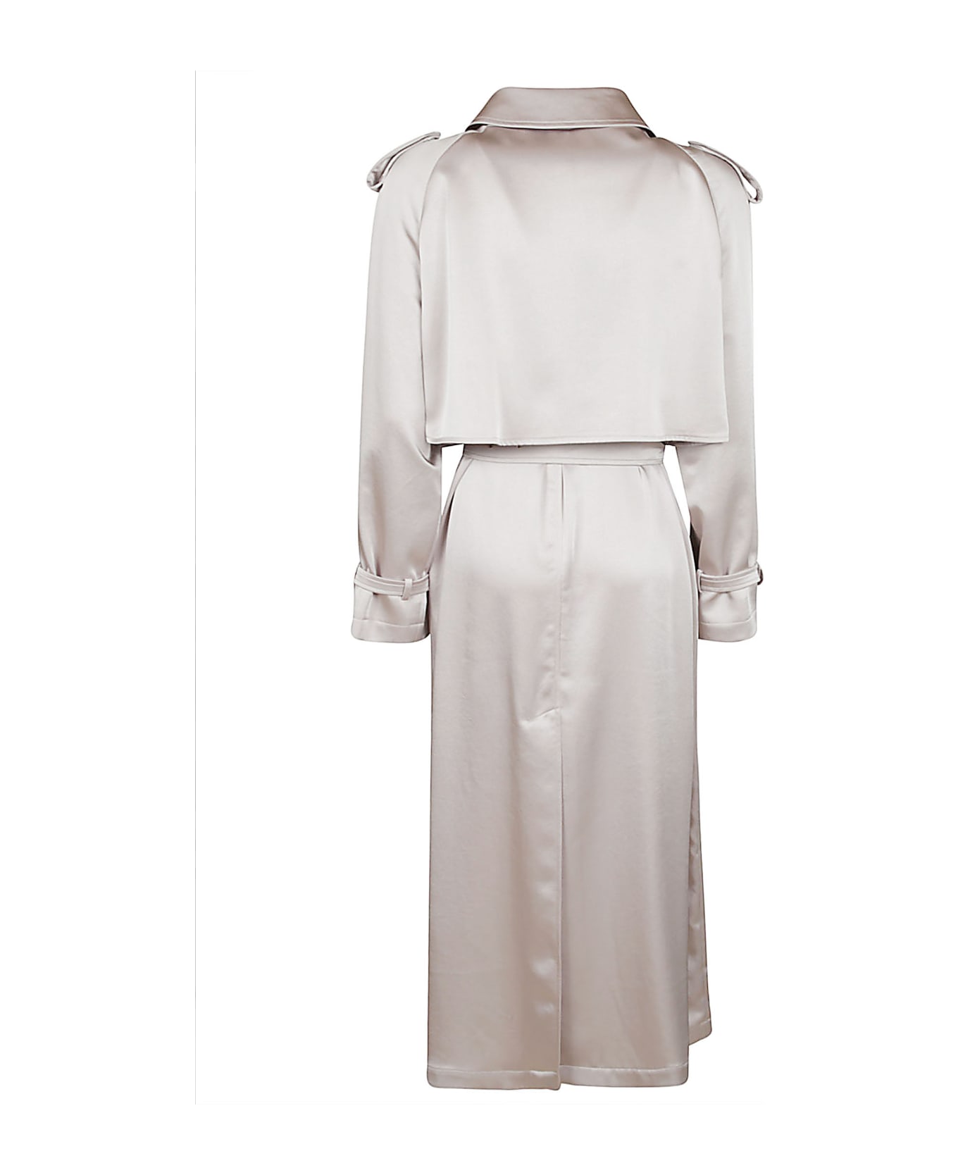 Herno Rear Slit Double-breasted Trench - Ghiaccio/Beige
