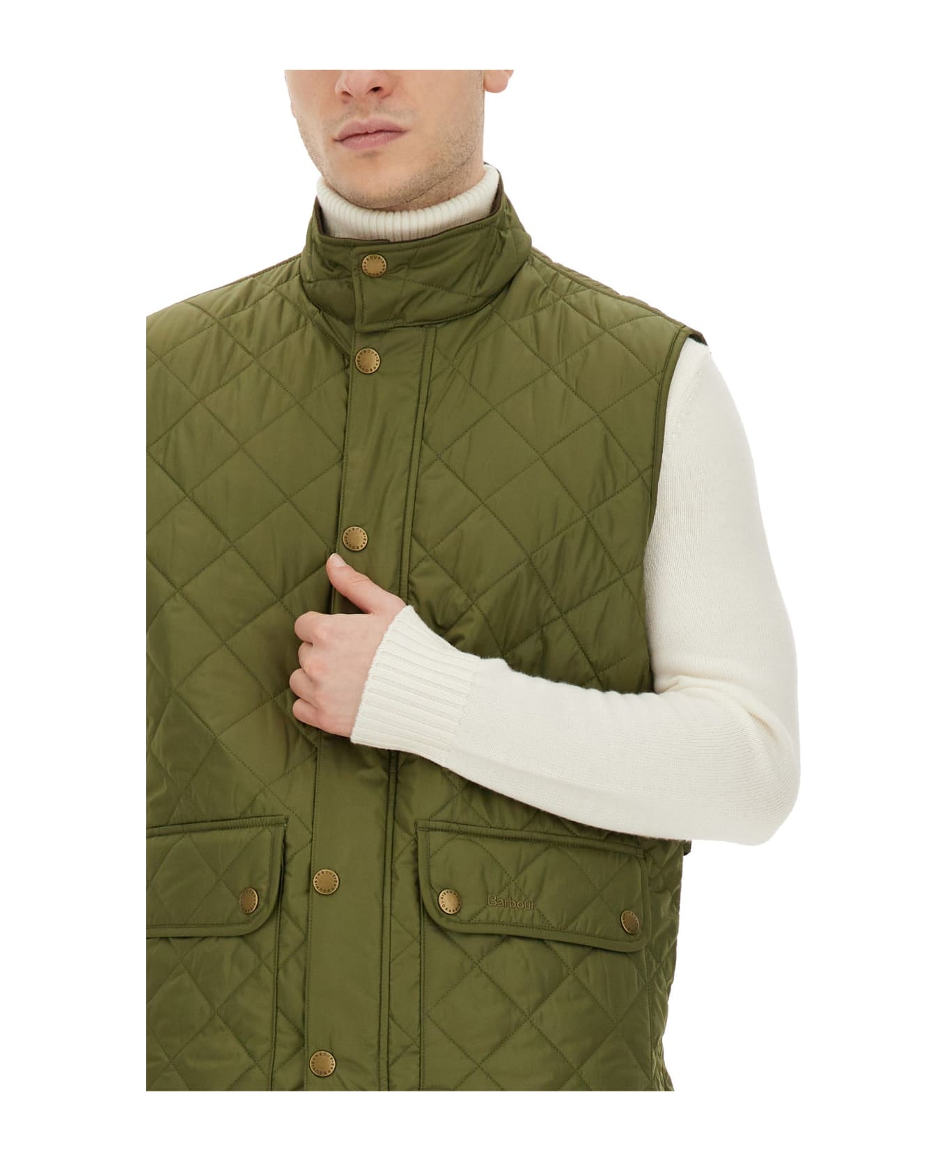 Barbour Quilted Vest - Dk Moss
