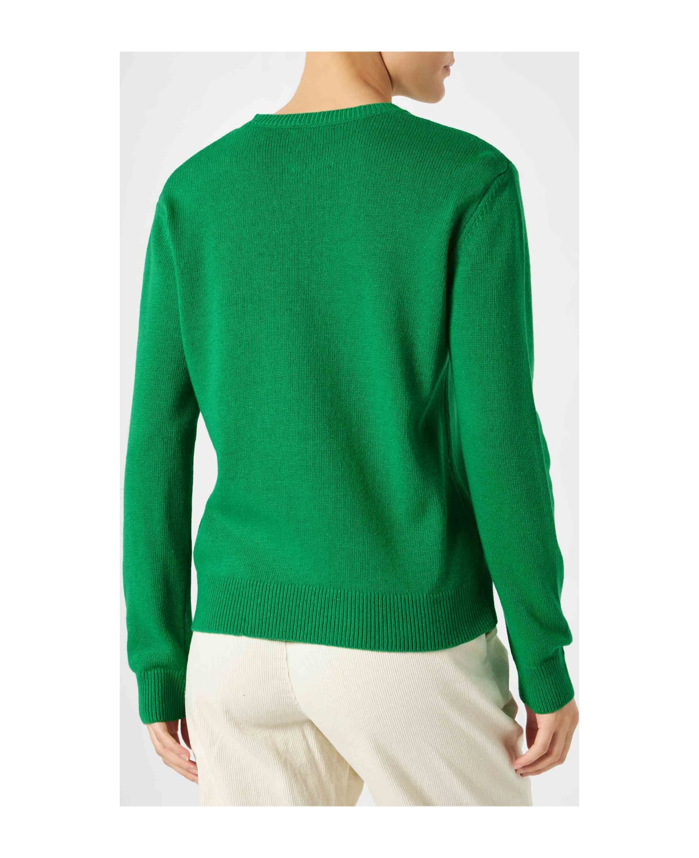 MC2 Saint Barth Woman Sweater With Tweety Print | Warner Bros Special Edition - GREEN