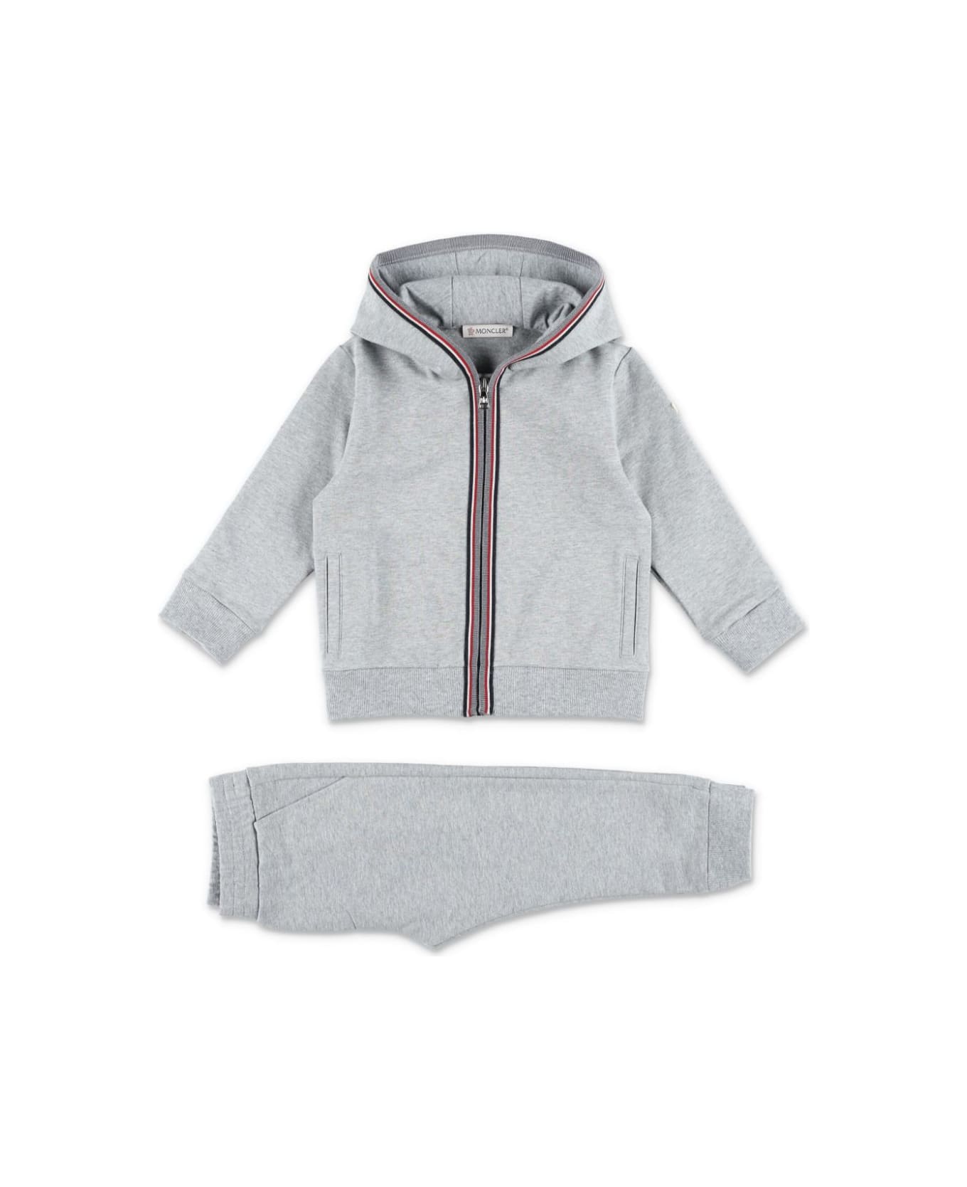 Moncler Gray Tracksuit Baby Unisex - Grey