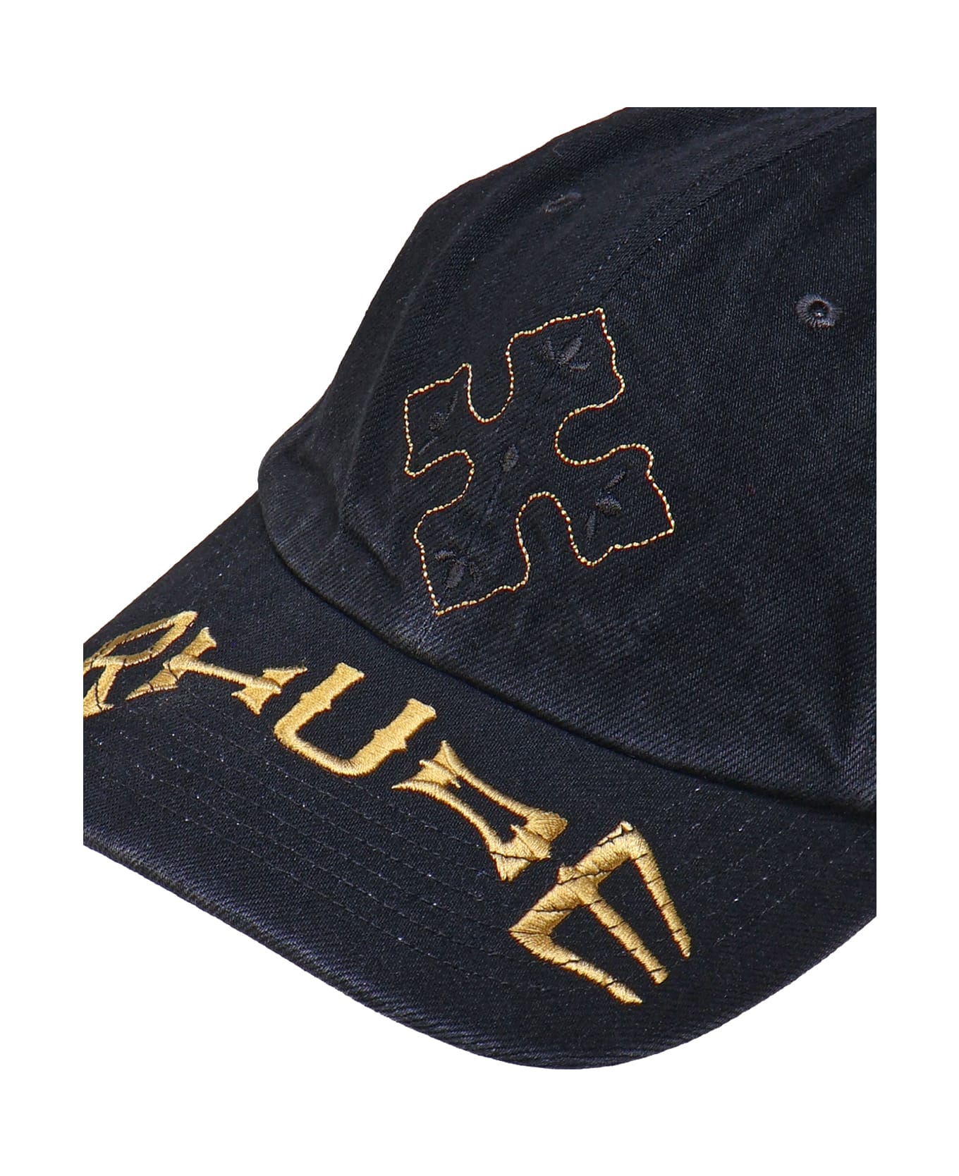 Rhude Baseball Hat Logo - Black