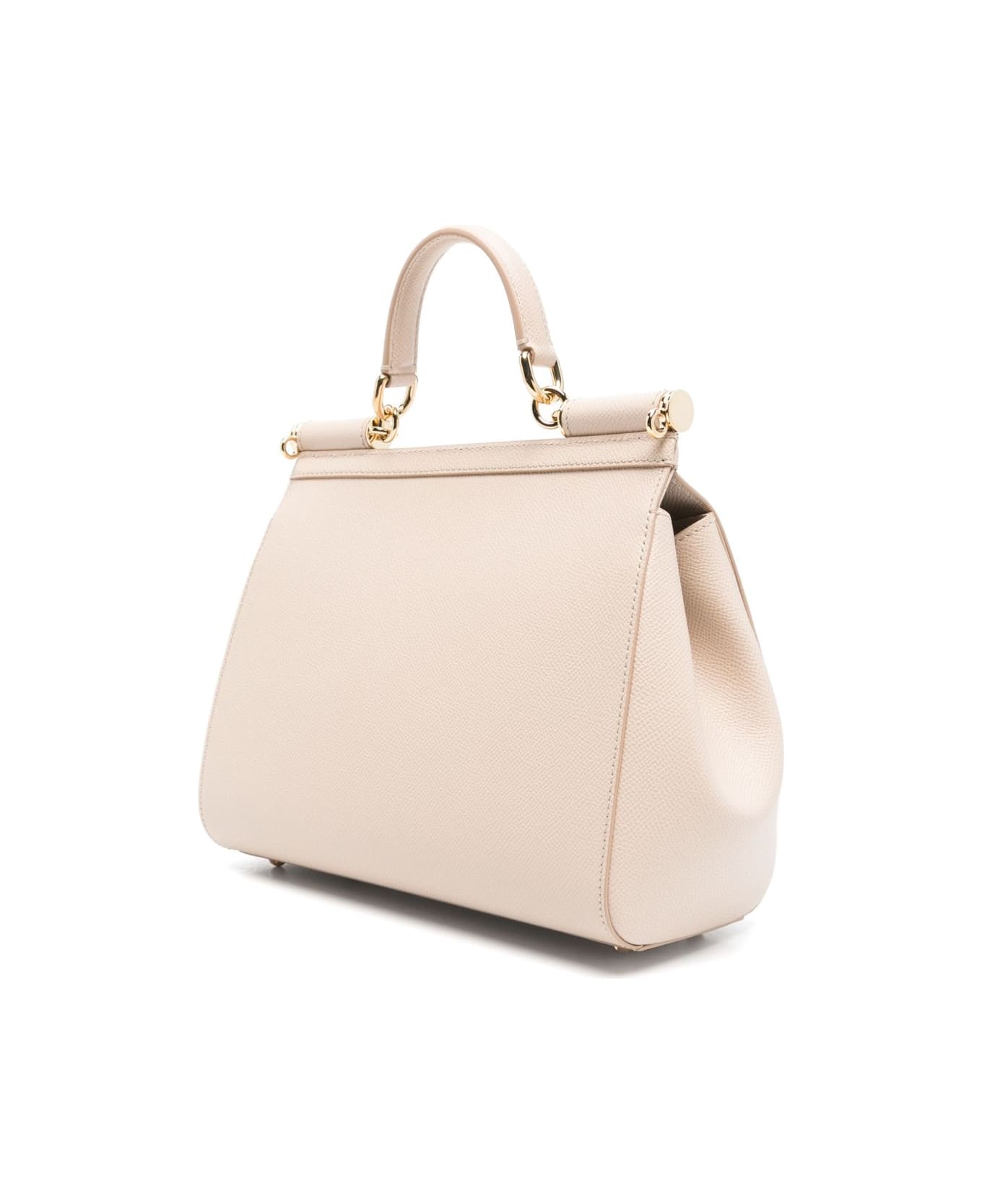 Dolce 
Gabbana Sicily Large Leather Handbag - Powder