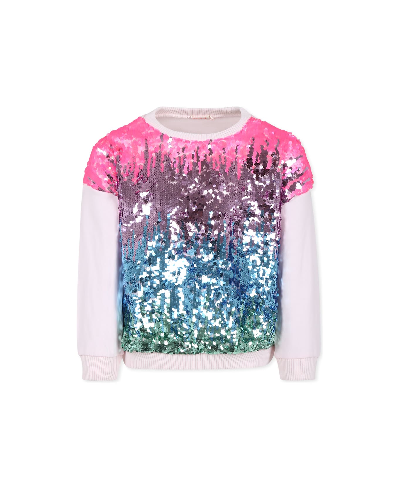 Billieblush Pink Sweatshirt For Girl With Sequins - Pink