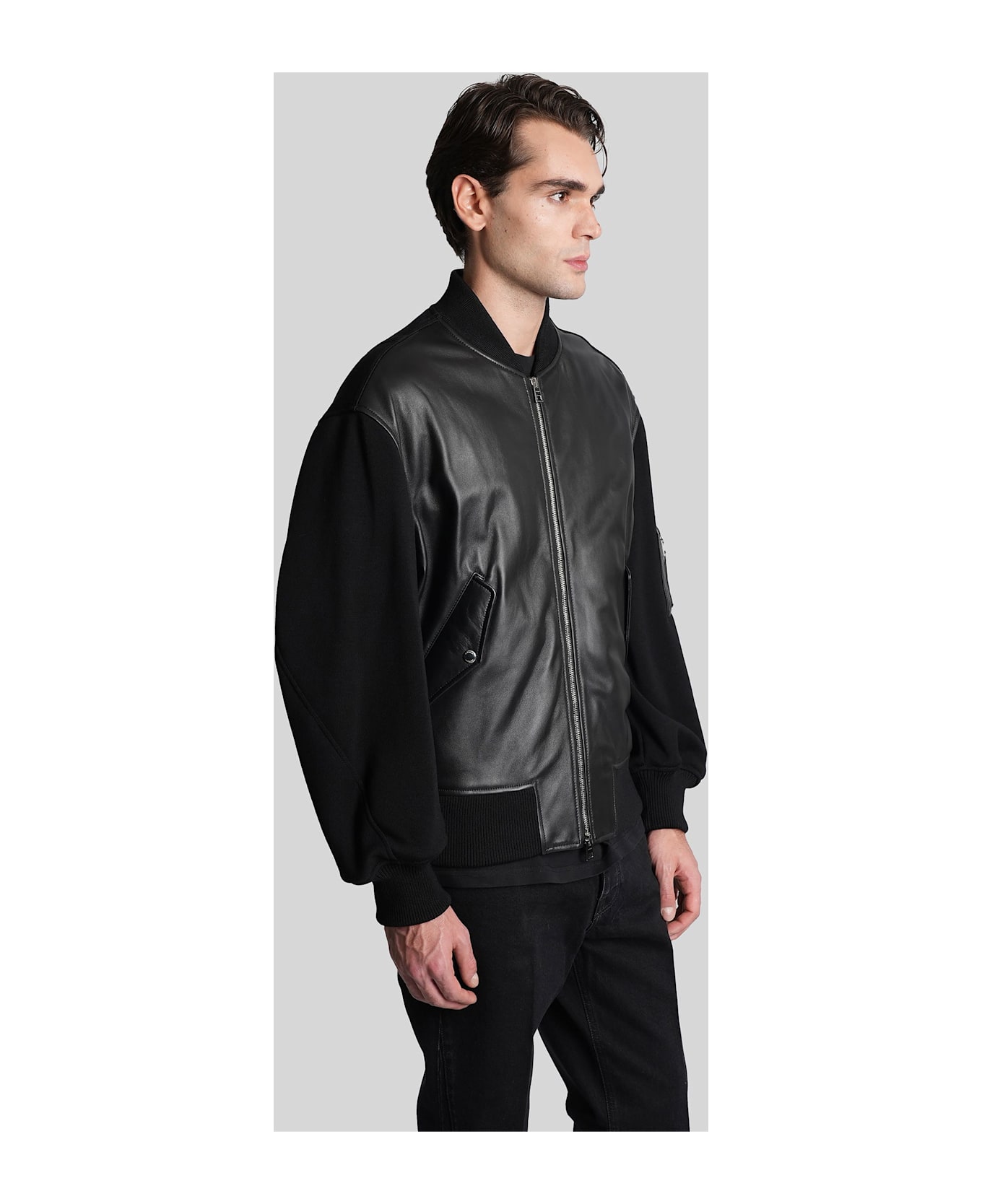 Givenchy Bomber Jacket In Black Wool - black