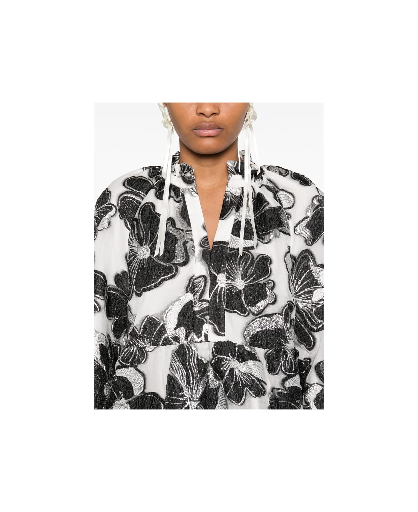 Stine Goya Dress - WHITE/BLACK