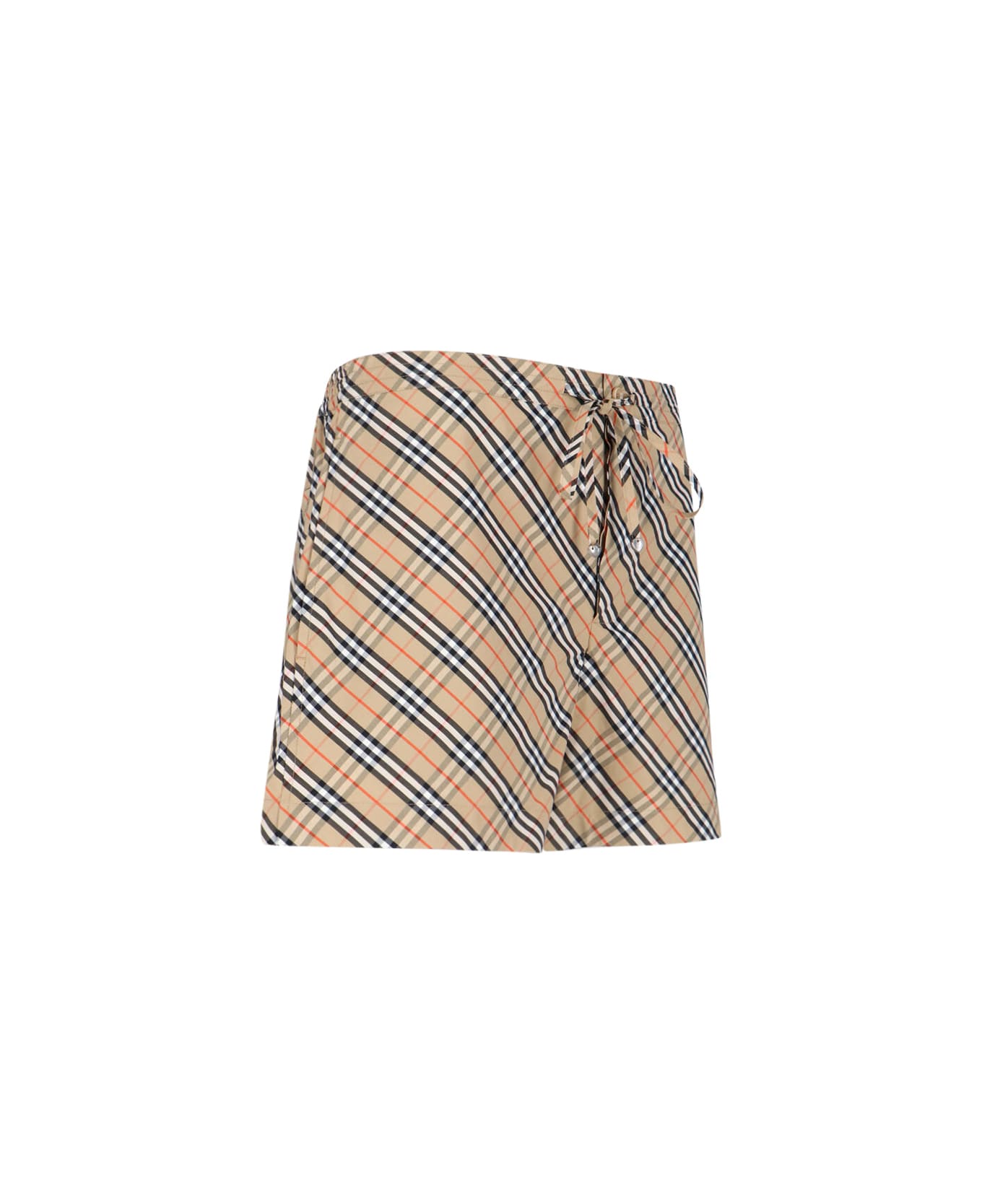 Burberry Check Shorts - Beige