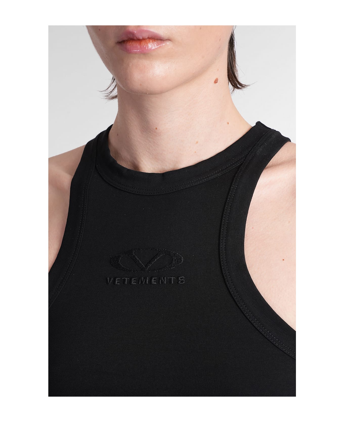 VETEMENTS Long Dress In Black Cotton - black