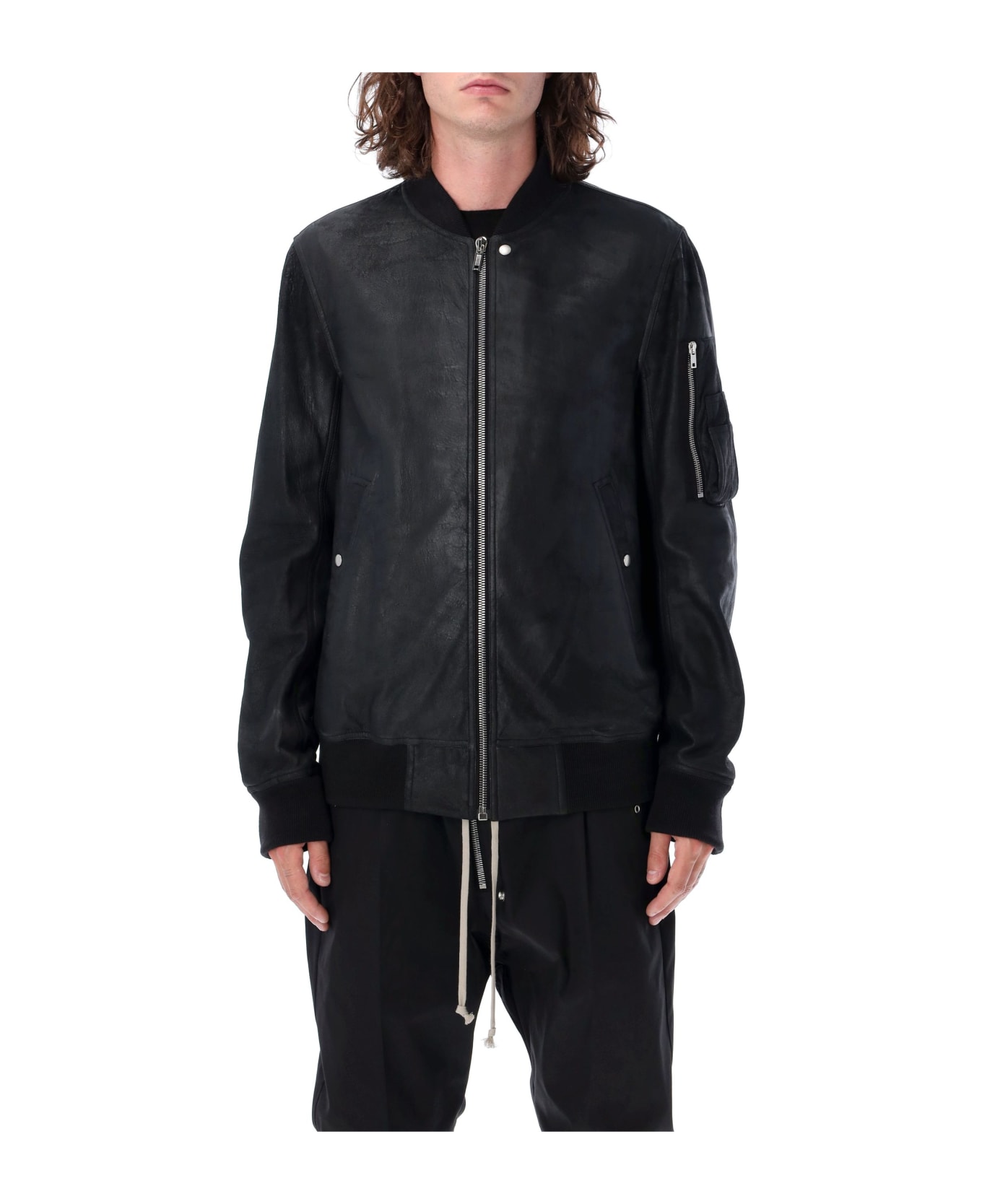 Rick Owens Classic Flight Jacket - BLACK