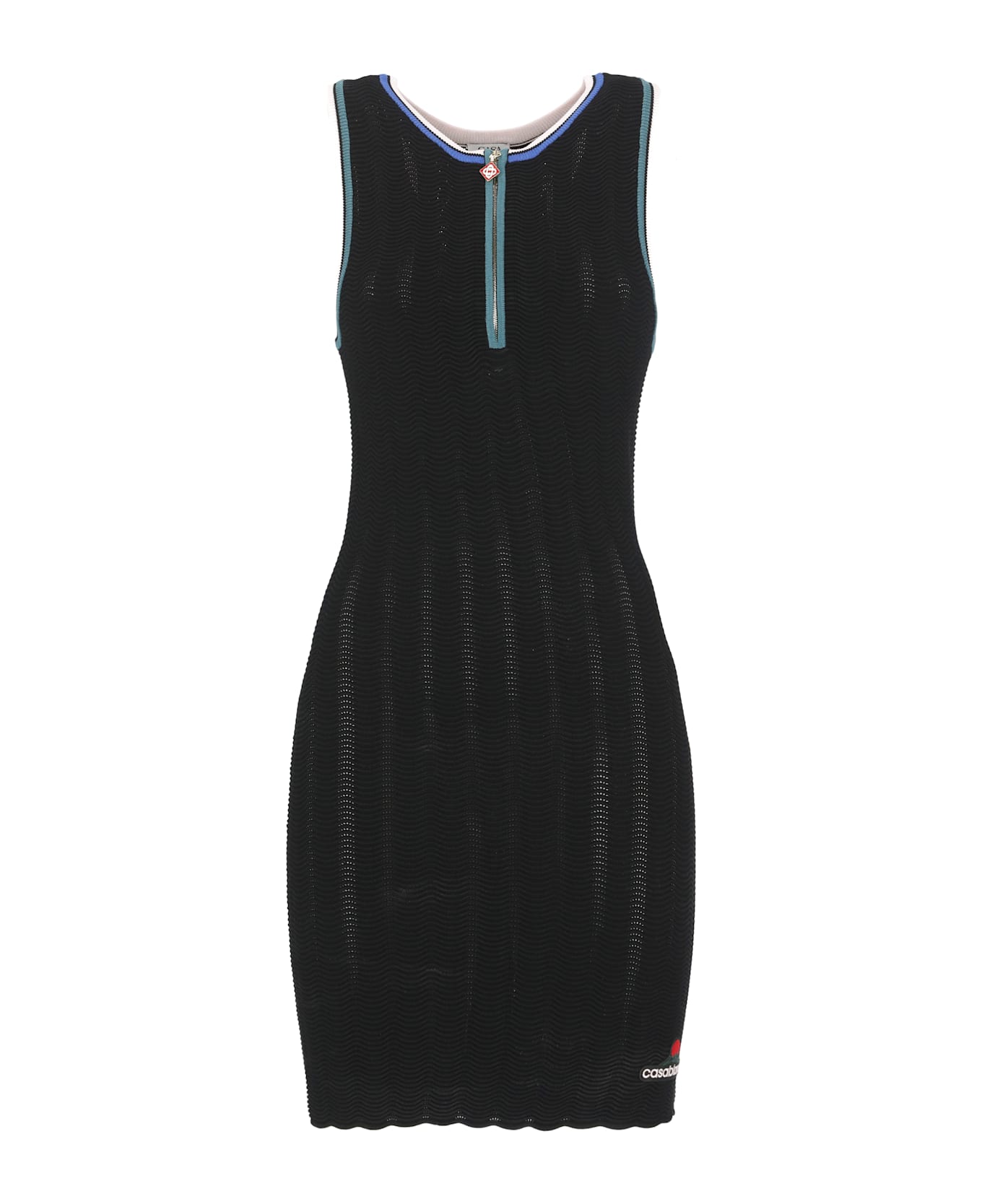 Casablanca Wave Dress - Blue