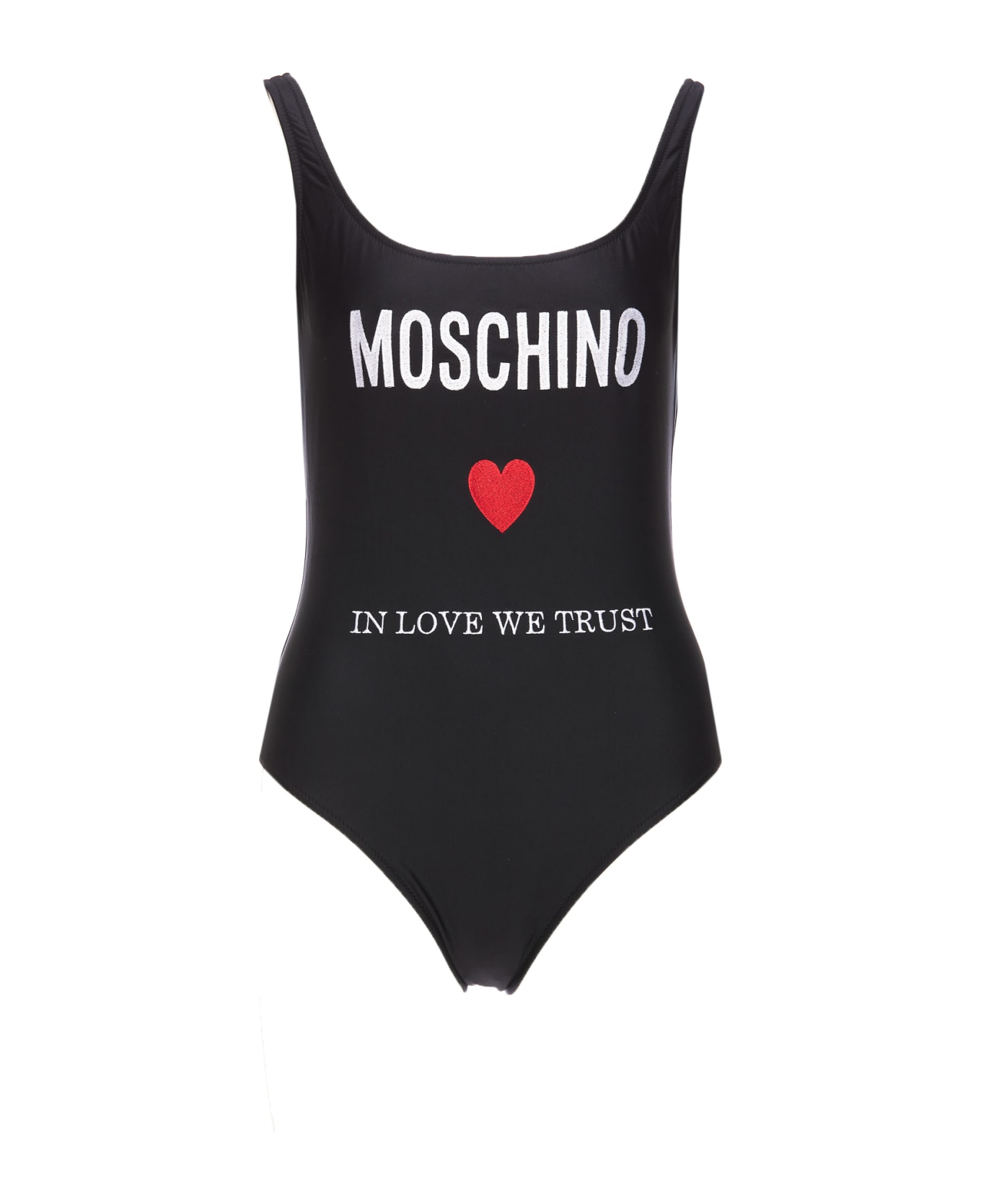 Moschino Logo Swimwear - BLACK ワンピース