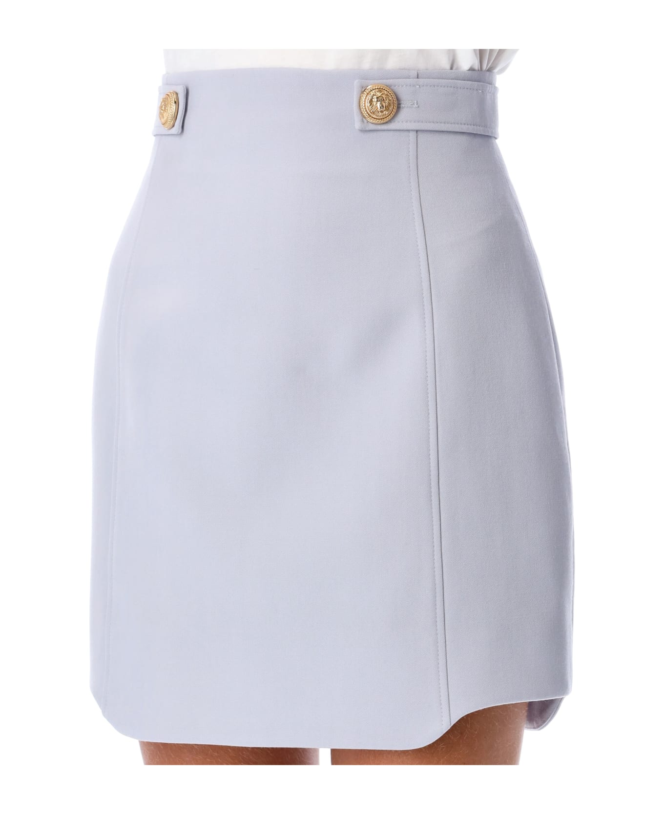 Balmain Double Button Mini Skirt - Azzurro