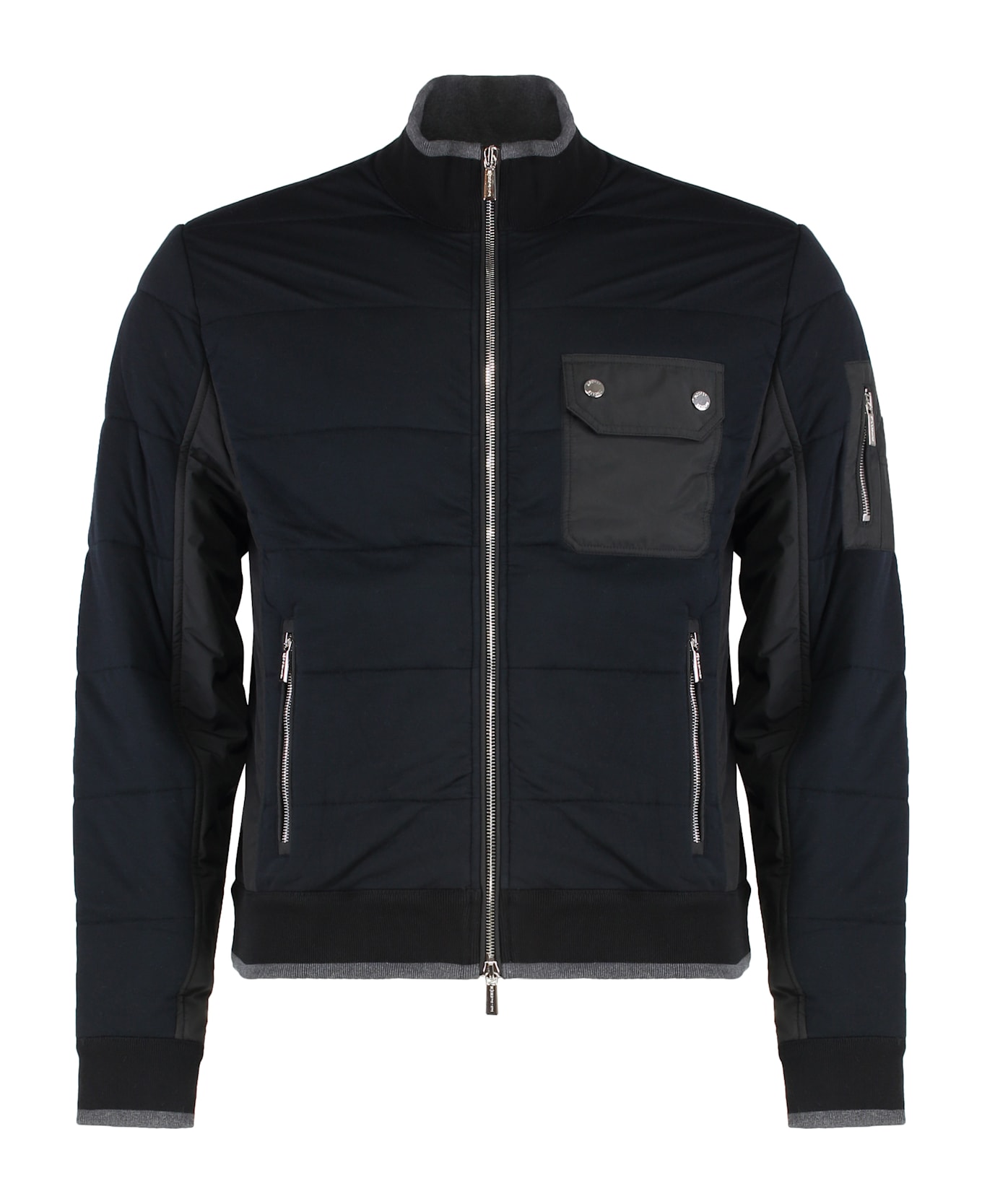 Moorer Corbin Full Zip Hoodie - black