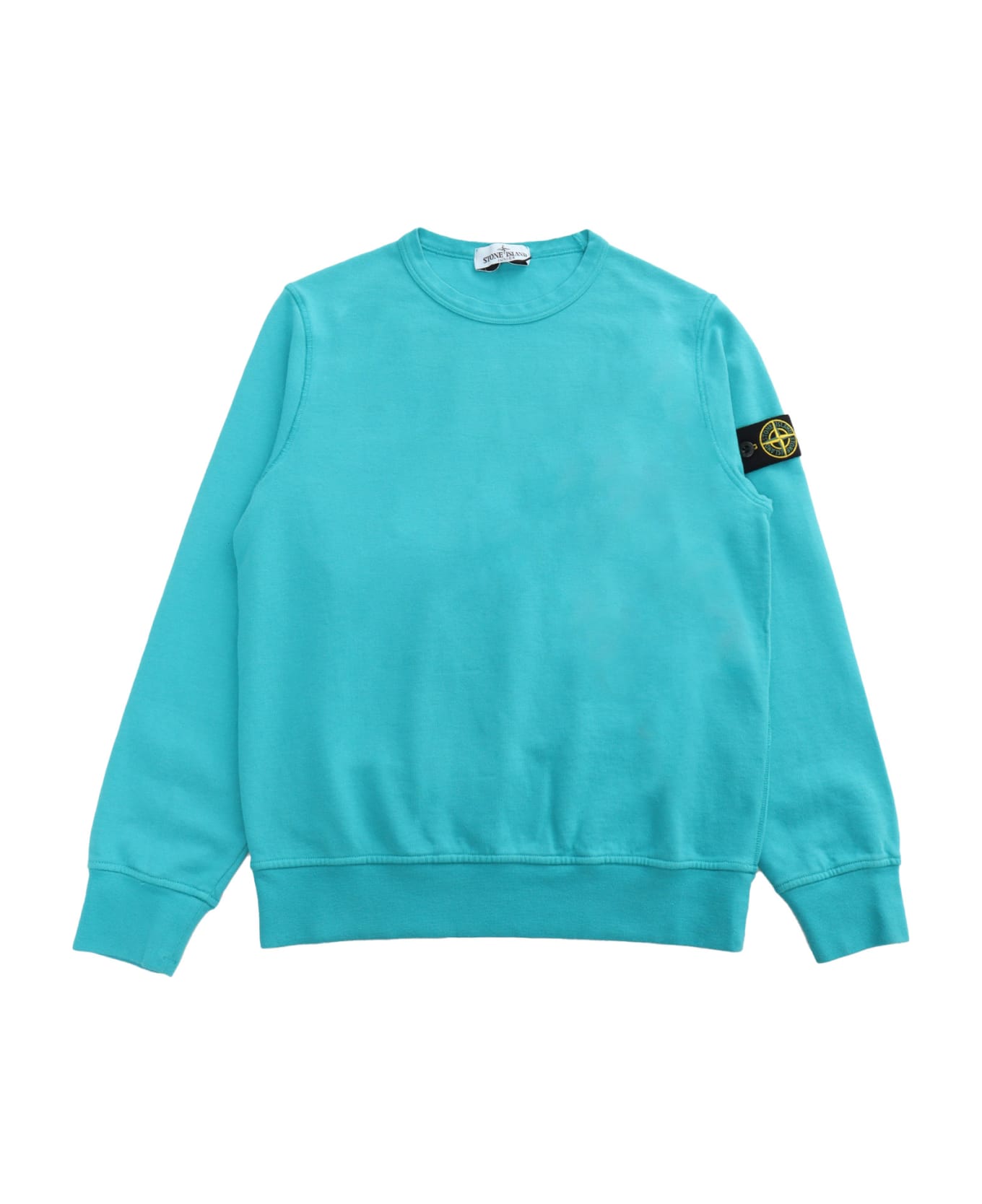 Stone Island Junior Deepl Blue Sweatshirt - TURQUOISE ニットウェア＆スウェットシャツ