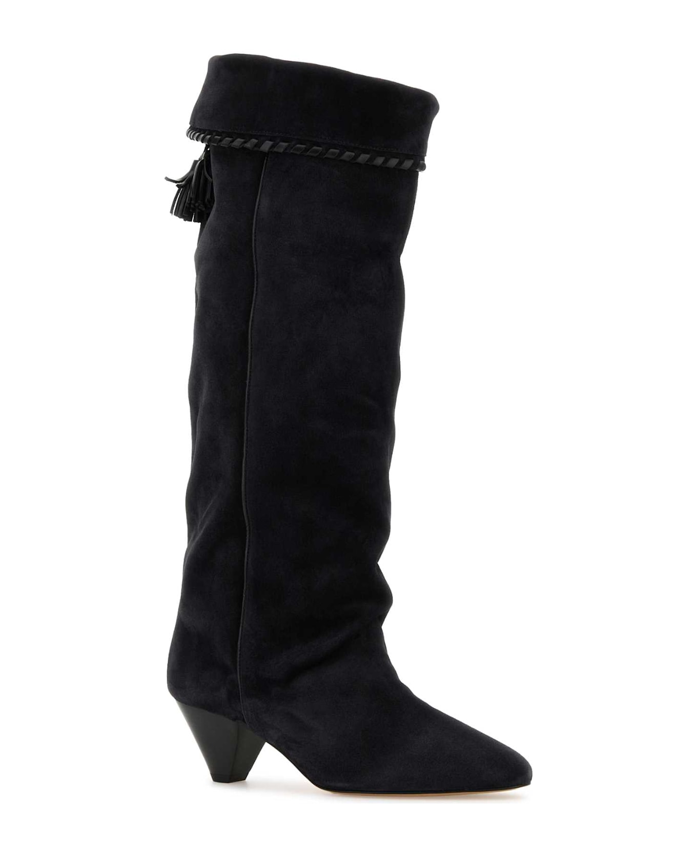 Isabel Marant Black Suede Elisa Boots - FADEDBLACK