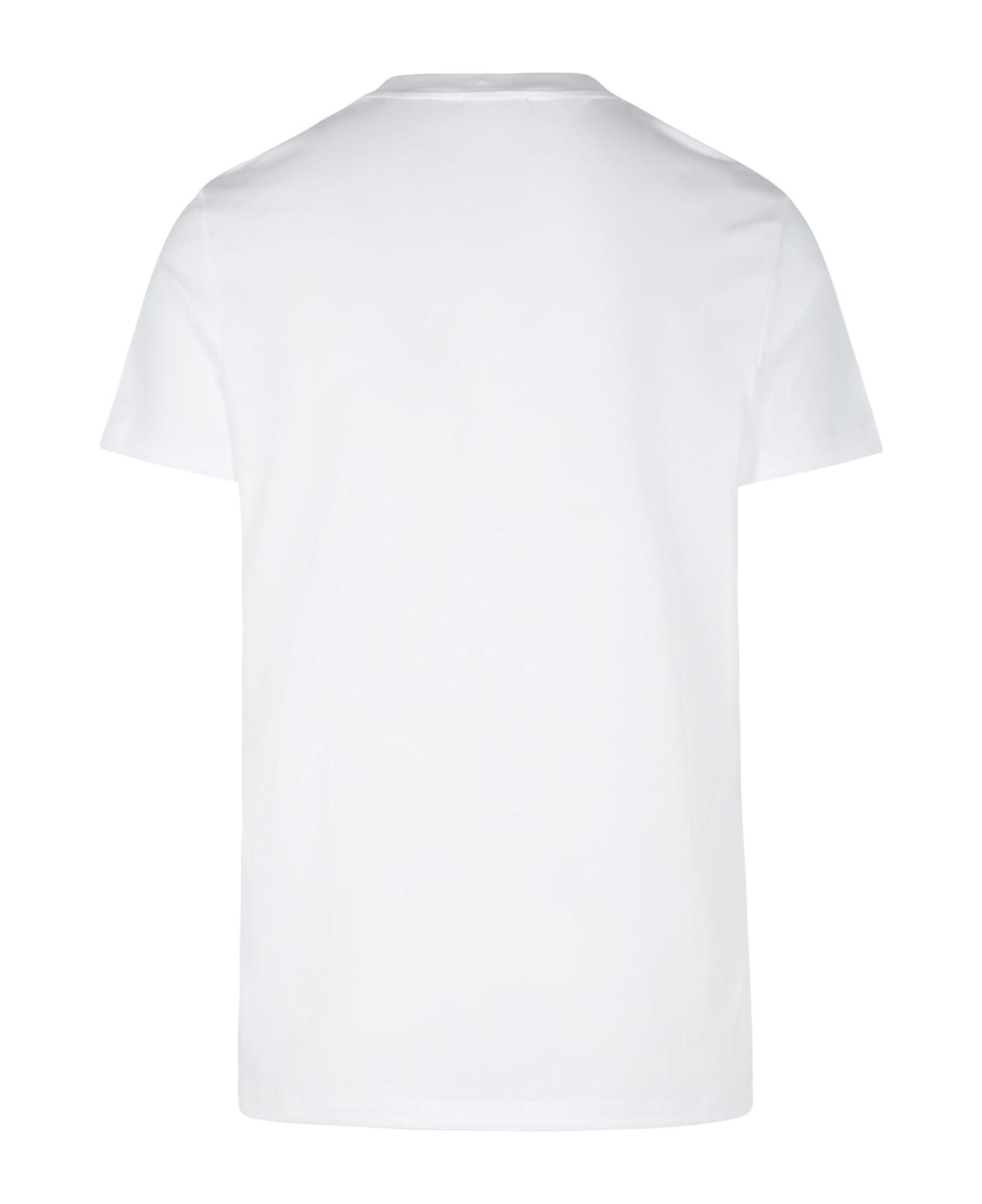Balmain White Cotton T-shirt - BLANC ARGENT