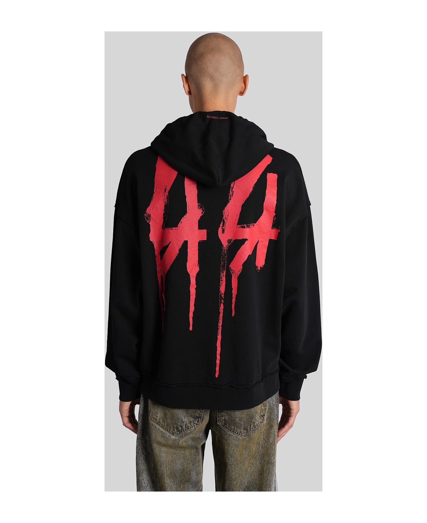 44 Label Group Sweatshirt In Black Cotton - black