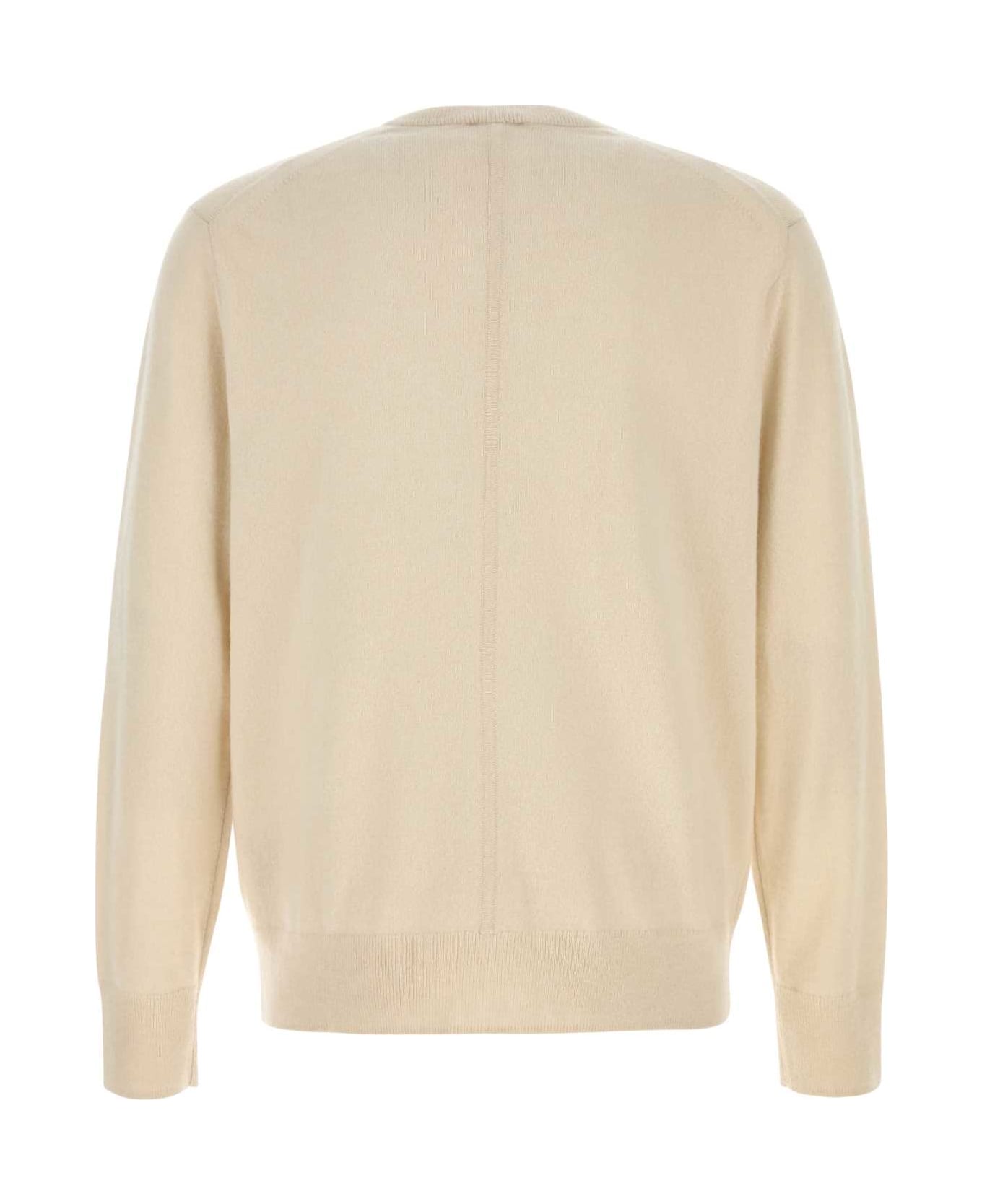 Calvin Klein Ivory Cashmere Blend Sweater - White