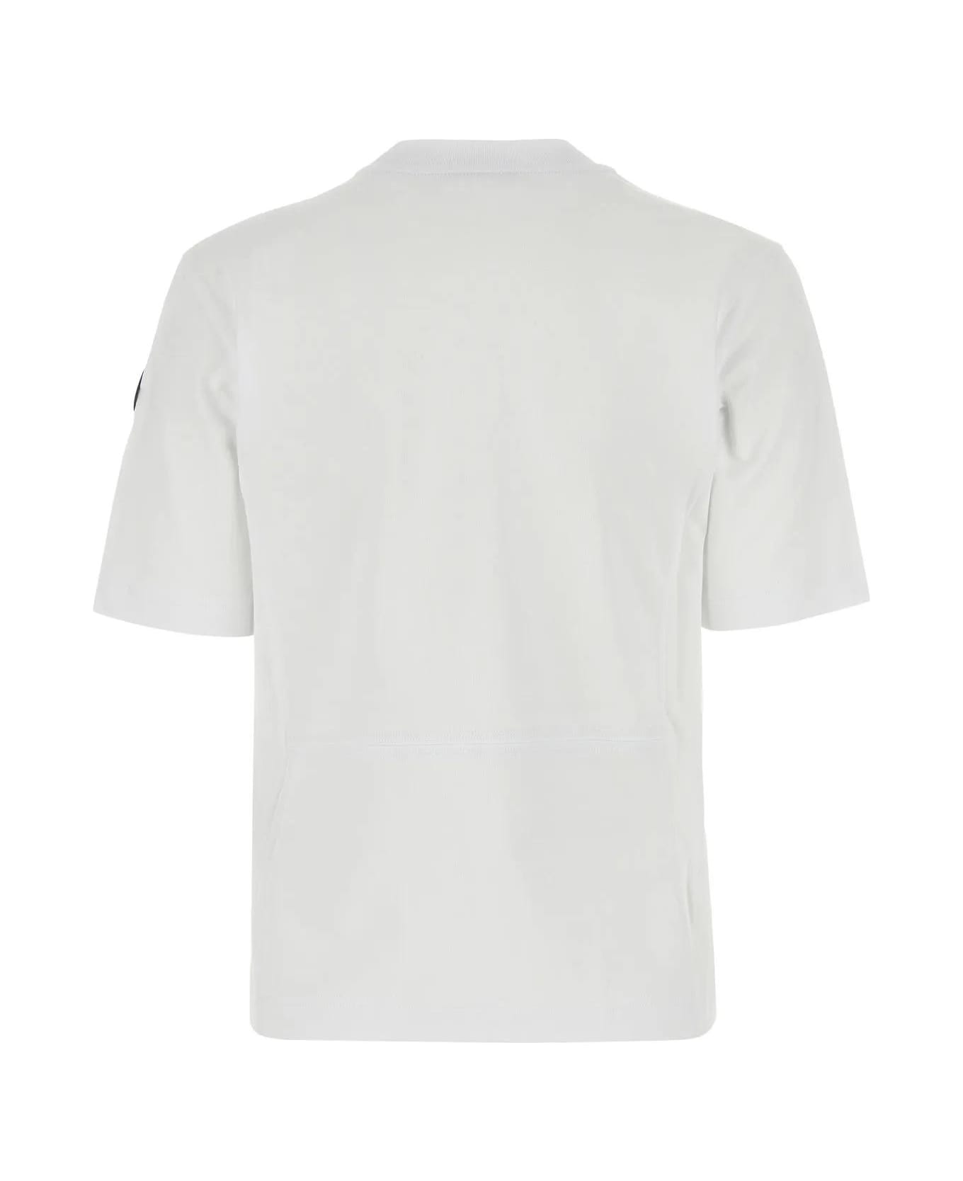 Moncler White Cotton T-shirt - WHITE