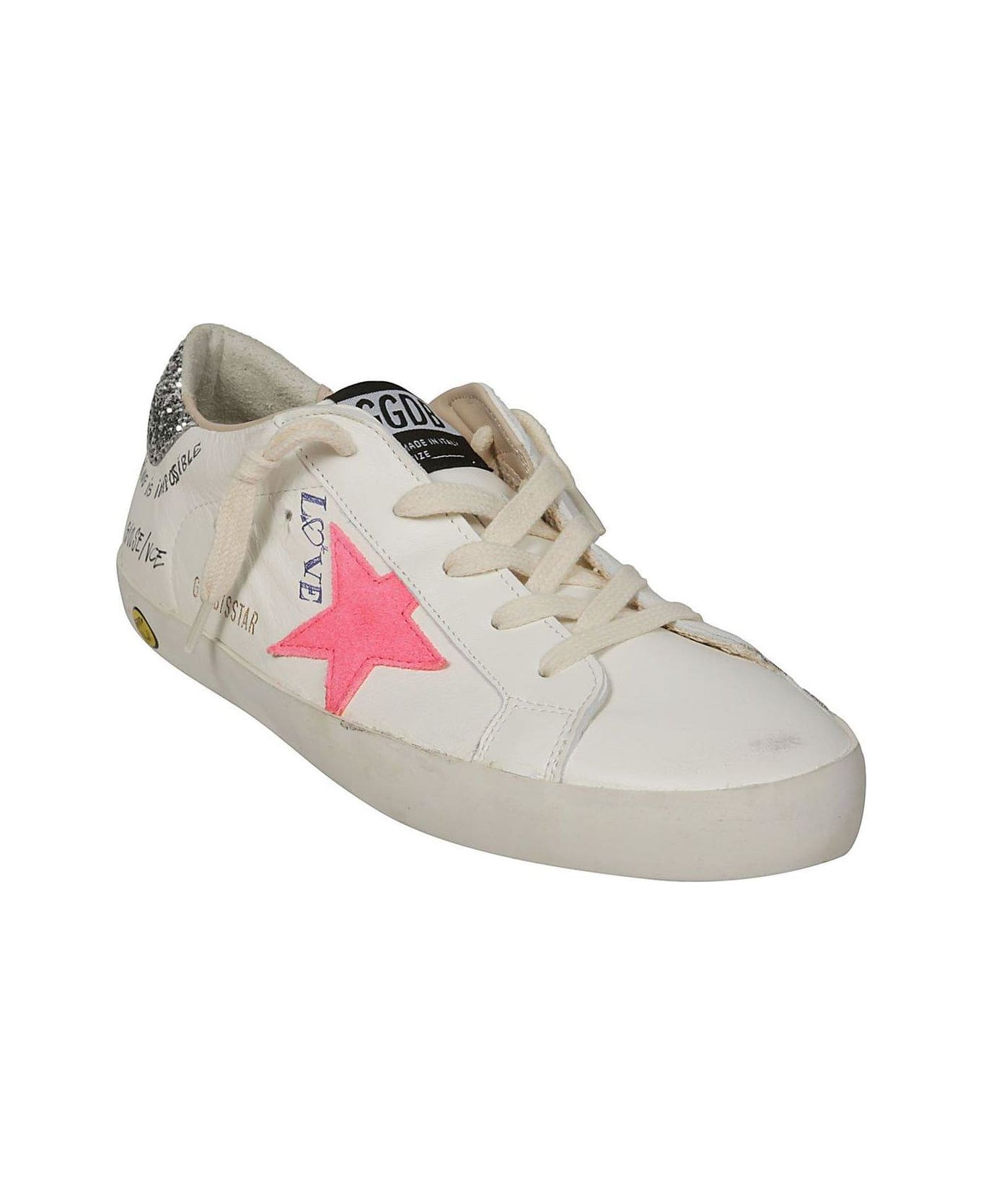 Golden Goose Super-star Lace-up Sneakers - Bianco