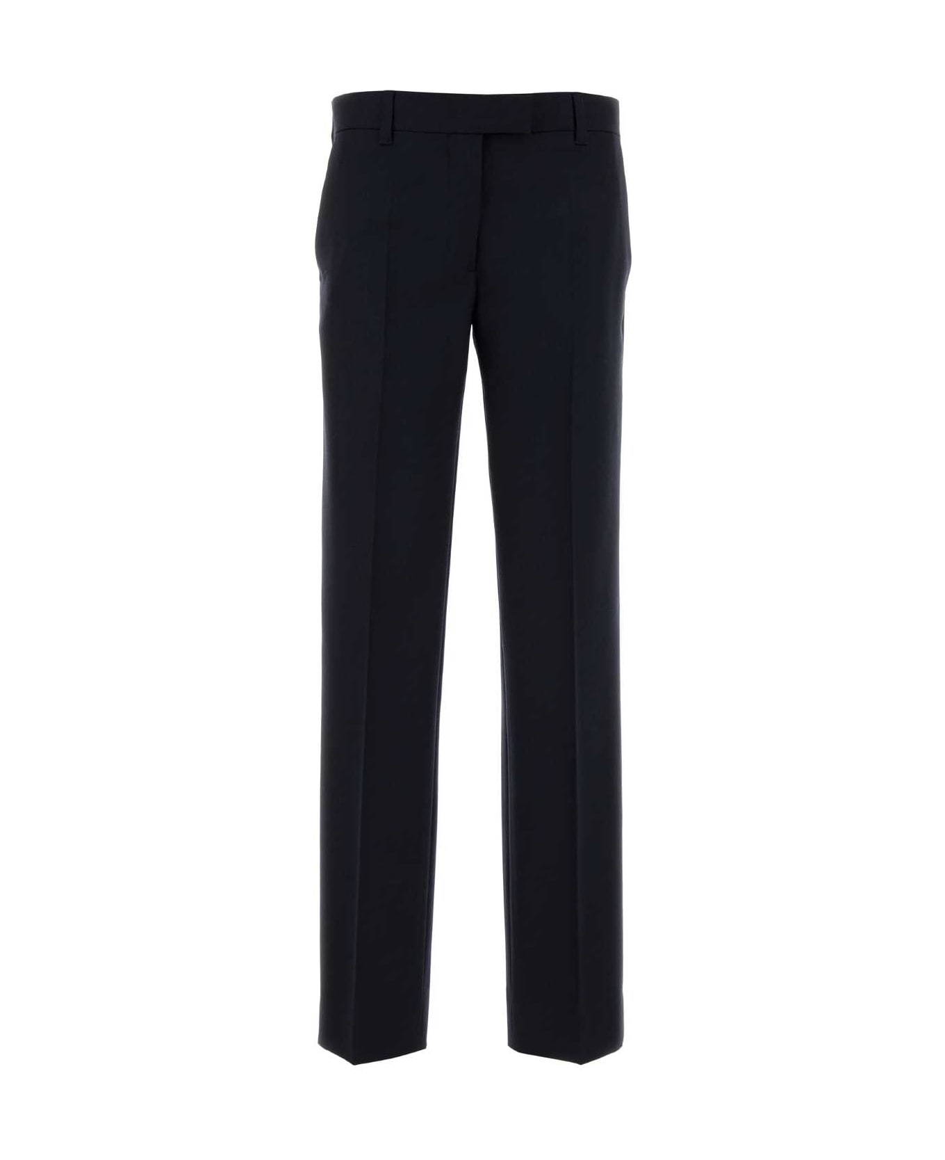 Miu Miu Navy Blue Gabardine Pant - NAVY