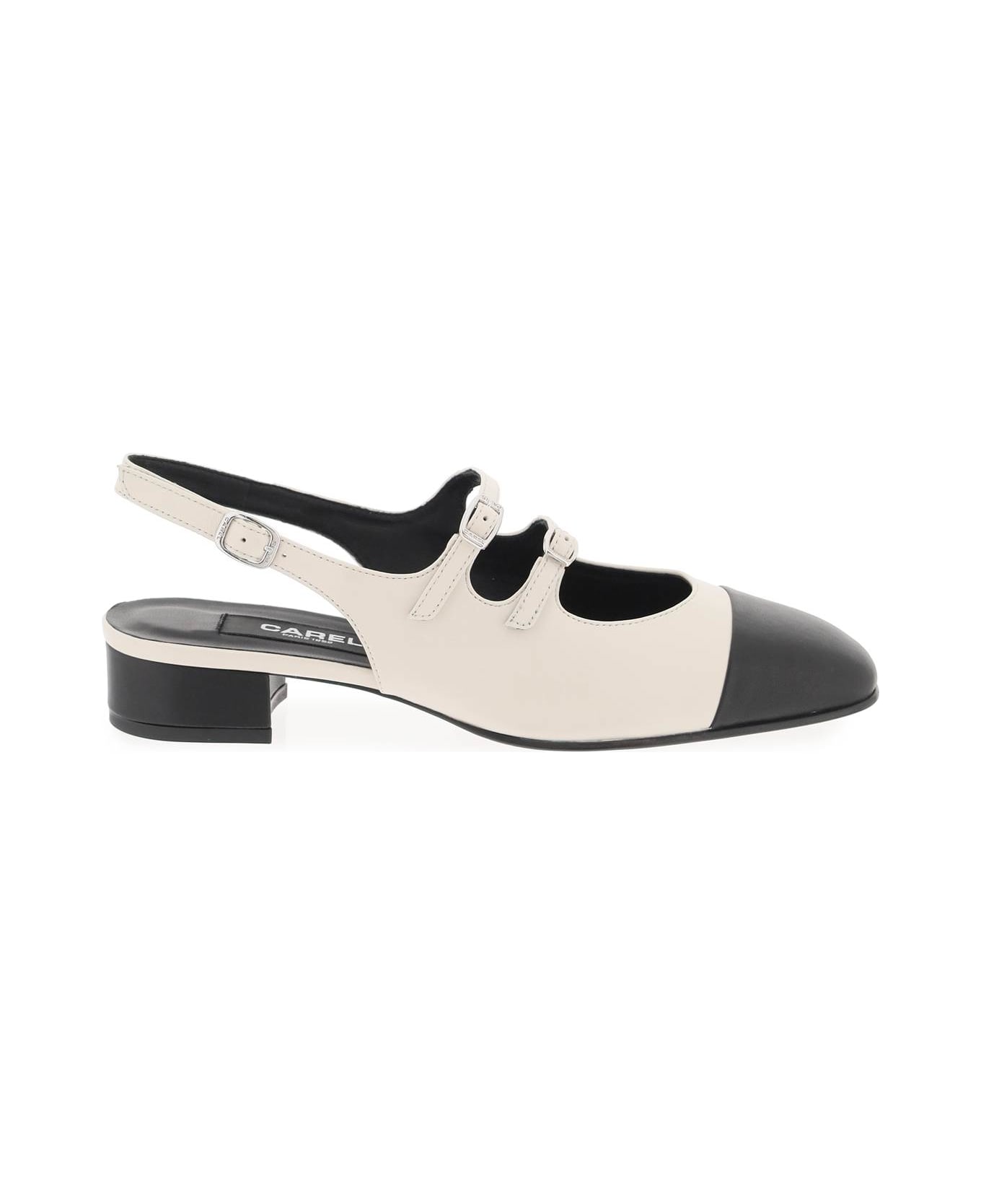 Carel Mary Jane Apricot Del - BEIGE NOIR (Black)