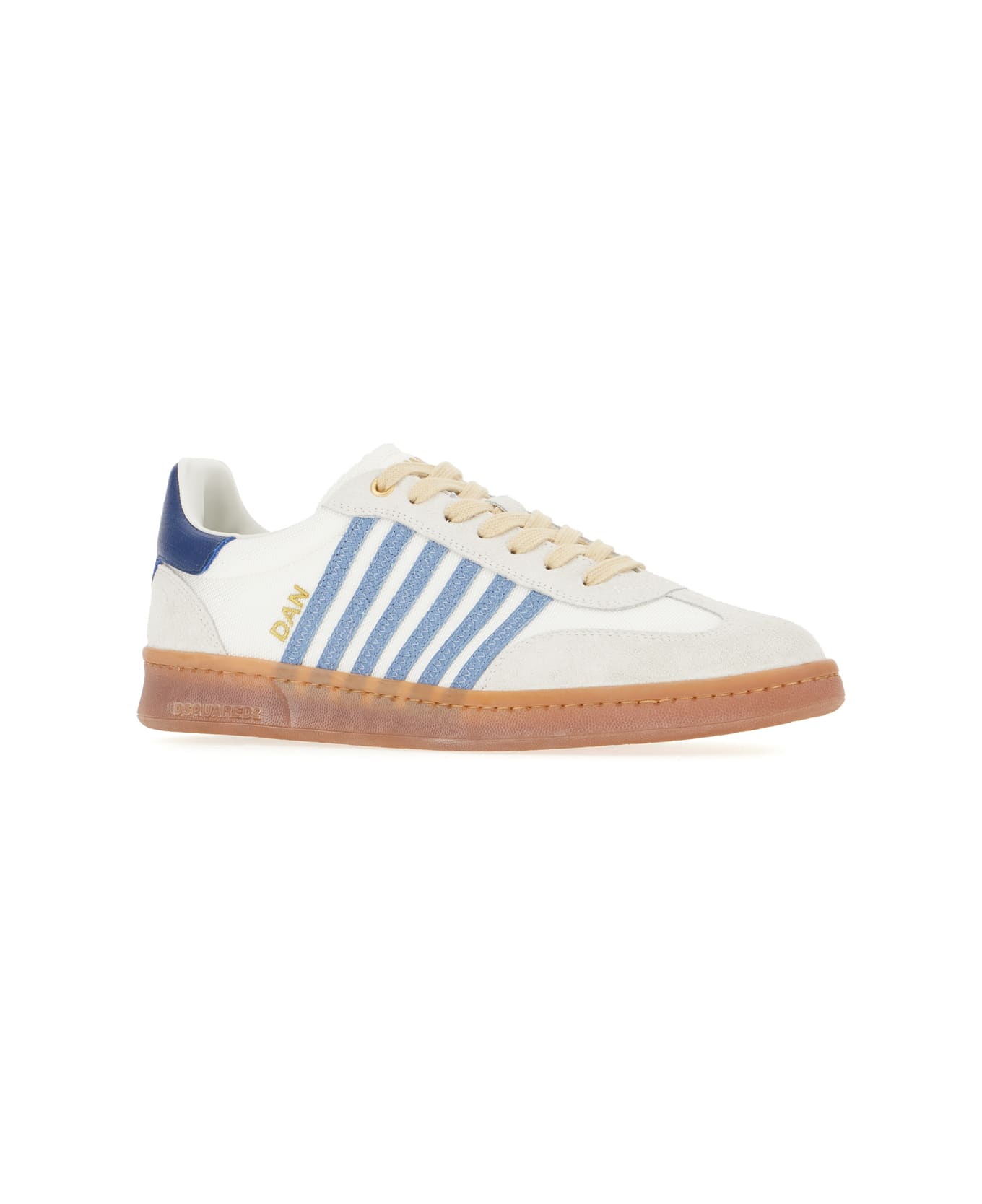 Dsquared2 Multicolor Canvas Boxer Sneakers - BIANCO BLU