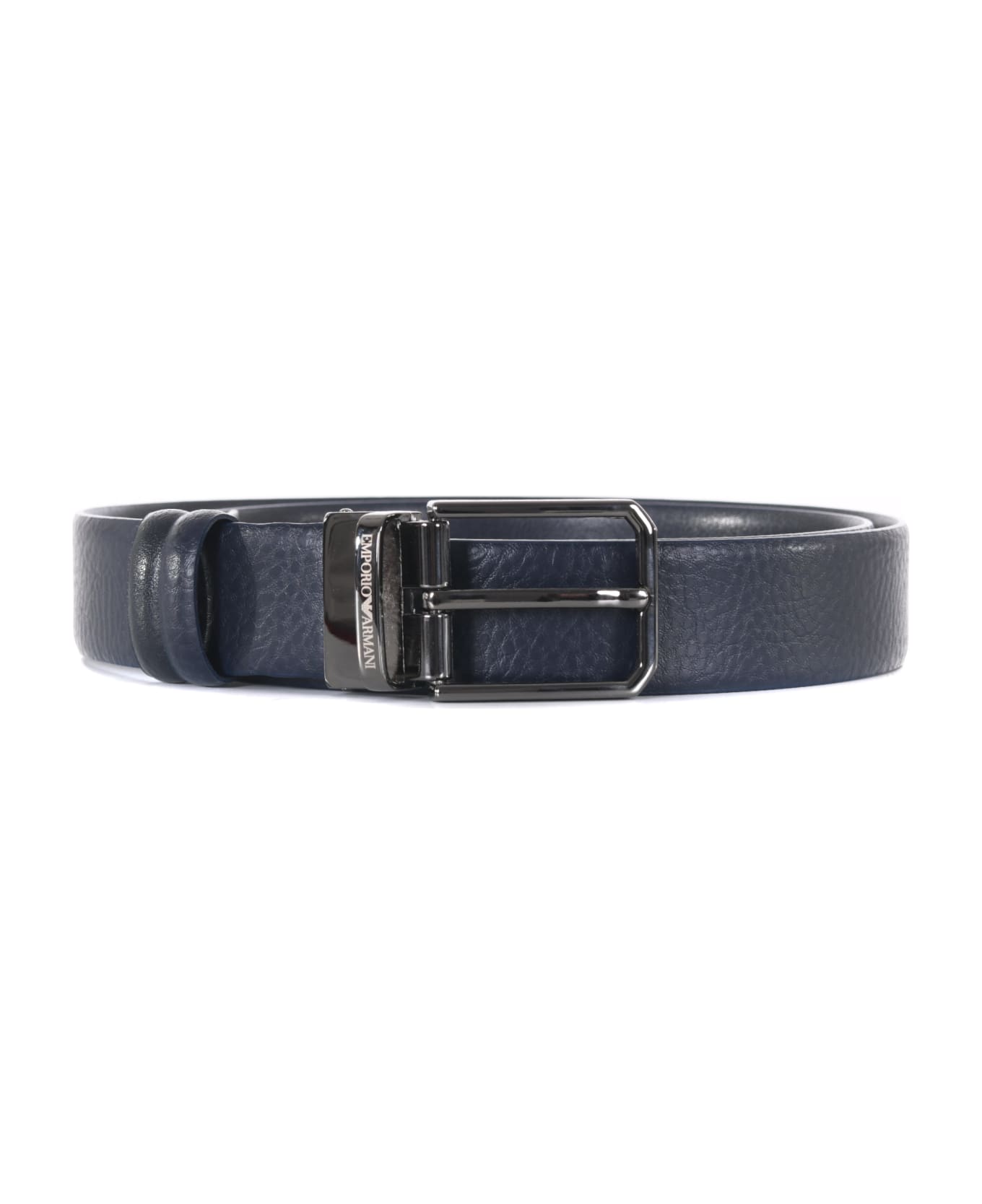 Emporio Armani Reversible Belt - Blu scuro