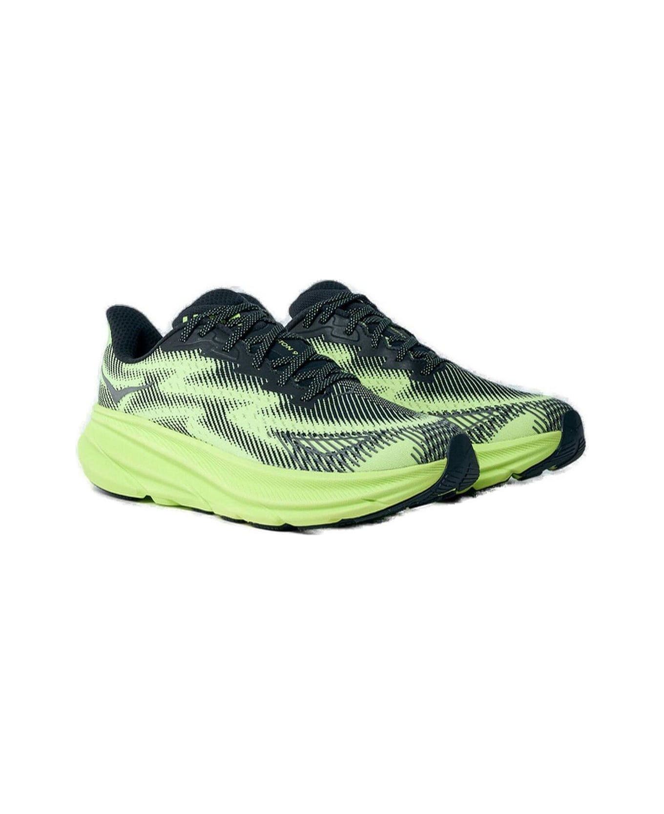Hoka Clifton 9 Gtx Lace-up Sneakers - Bklt Black / Lettuce