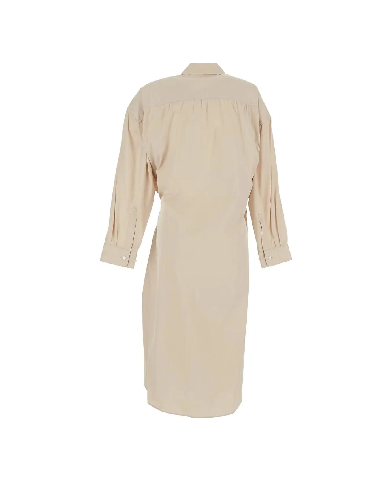 Lemaire Straight Collar Twisted Dress - IVORY