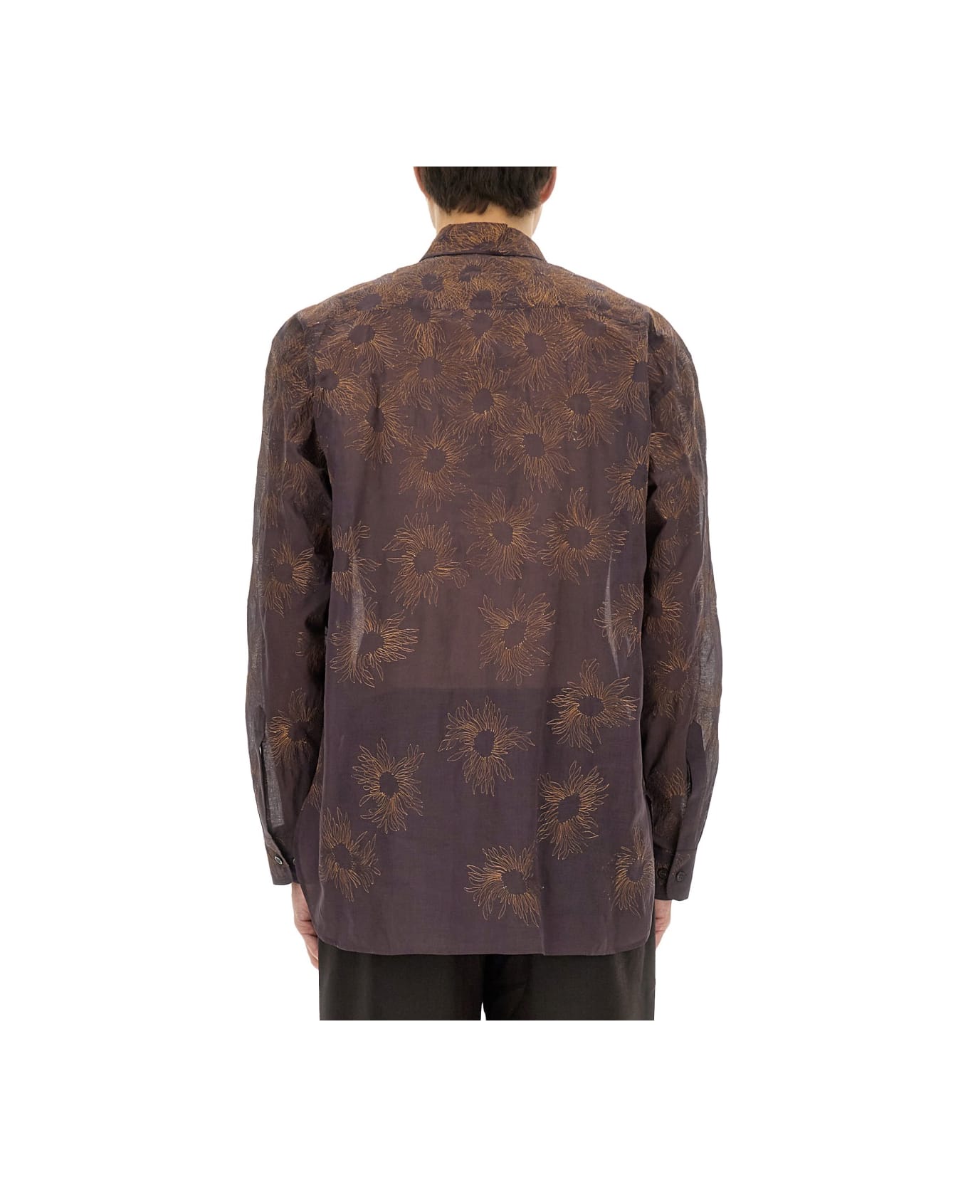 Dries Van Noten Printed Shirt - BORDEAUX