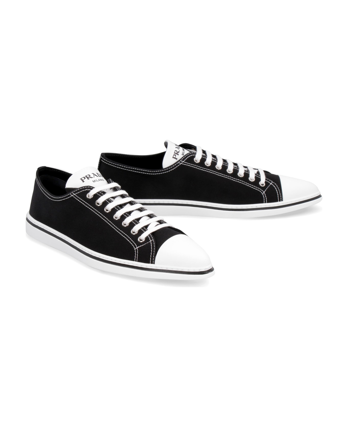 Prada Fabric Low-top Sneakers - black