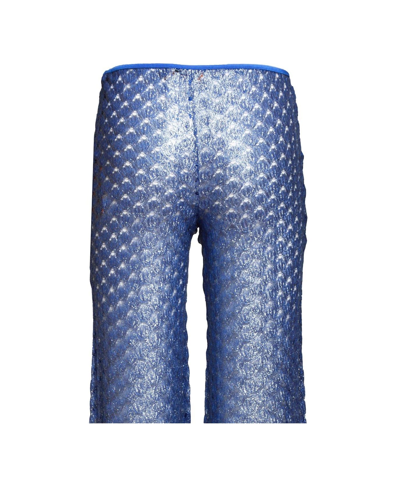 Missoni Open Knitted Flared Trousers - Blu ボトムス