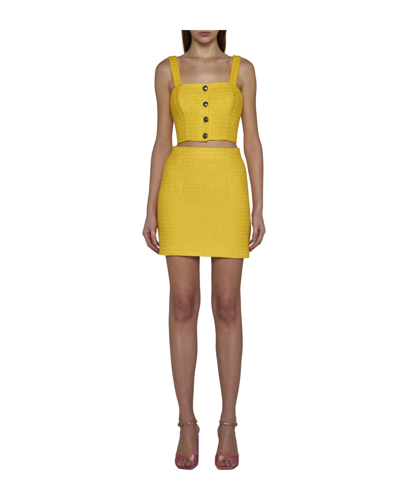 Alessandra Rich Top - Yellow