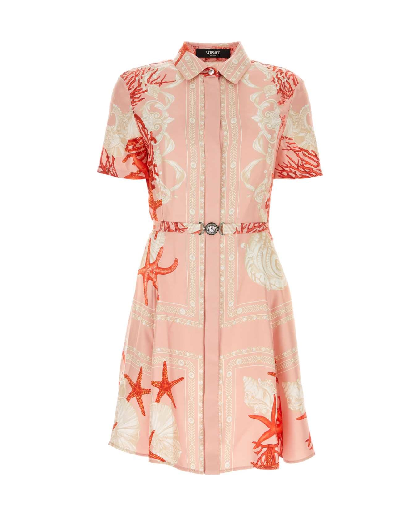 Versace Printed Silk Shirt Dress - 5PB50