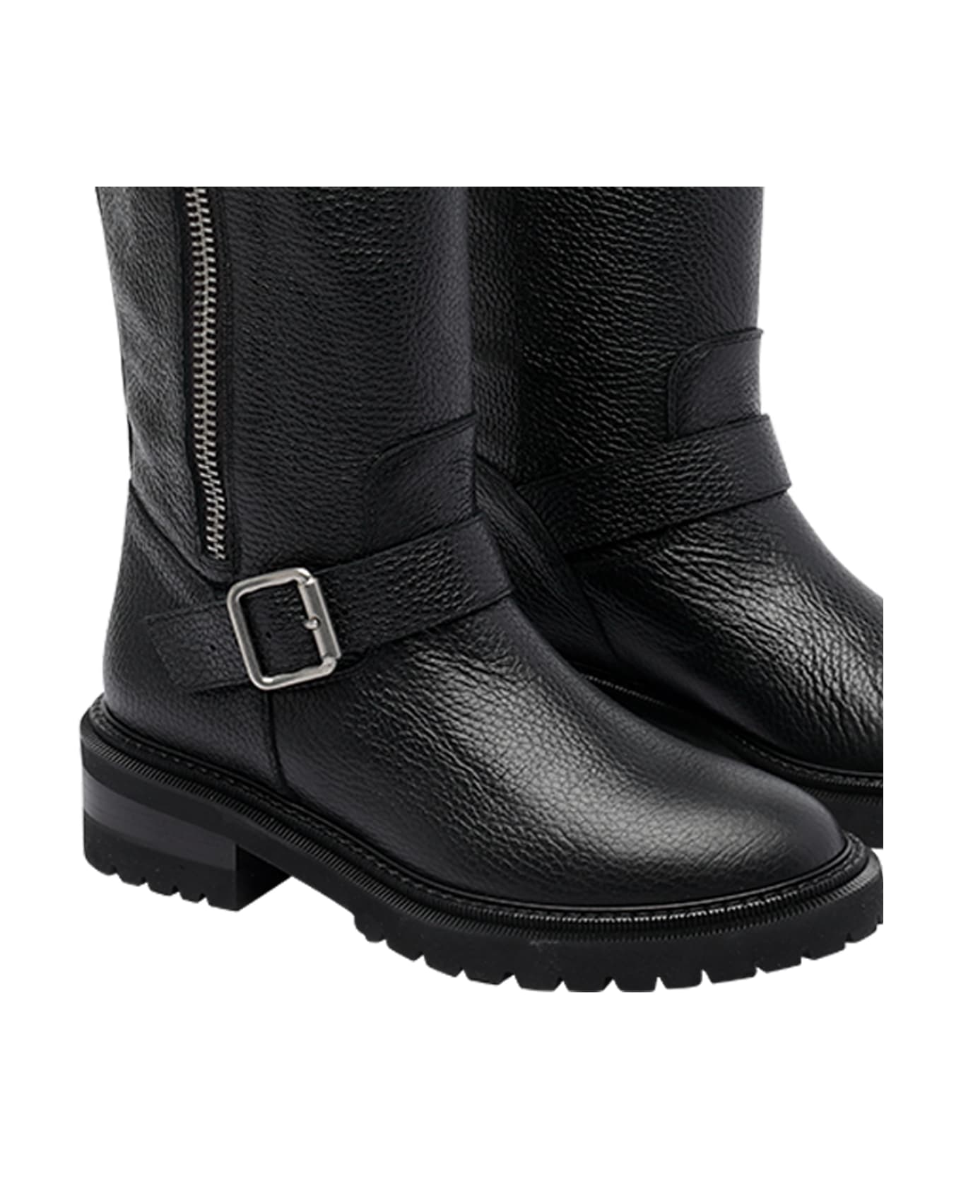 Via Roma 15 Buckles Boots - Black