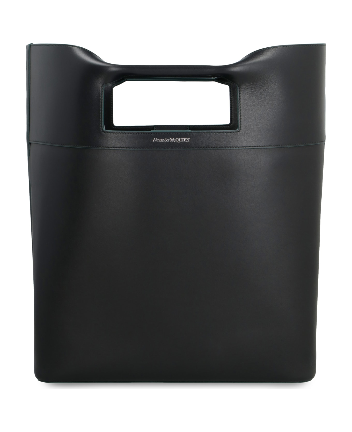 Alexander McQueen The Square Bow Leather Bag - black トートバッグ