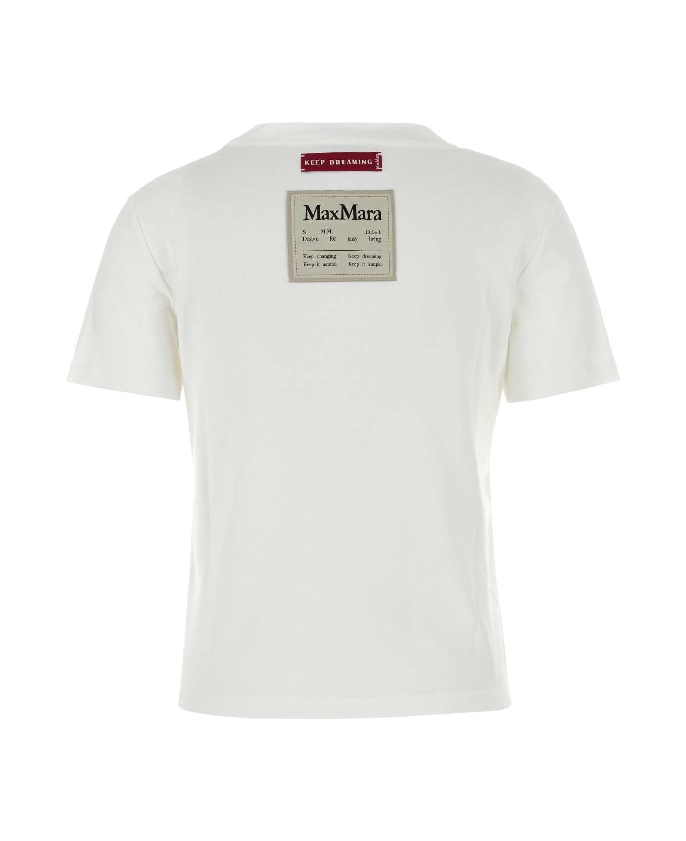 
S Max Mara White Cotton Gemma T-shirt - BIANCO
