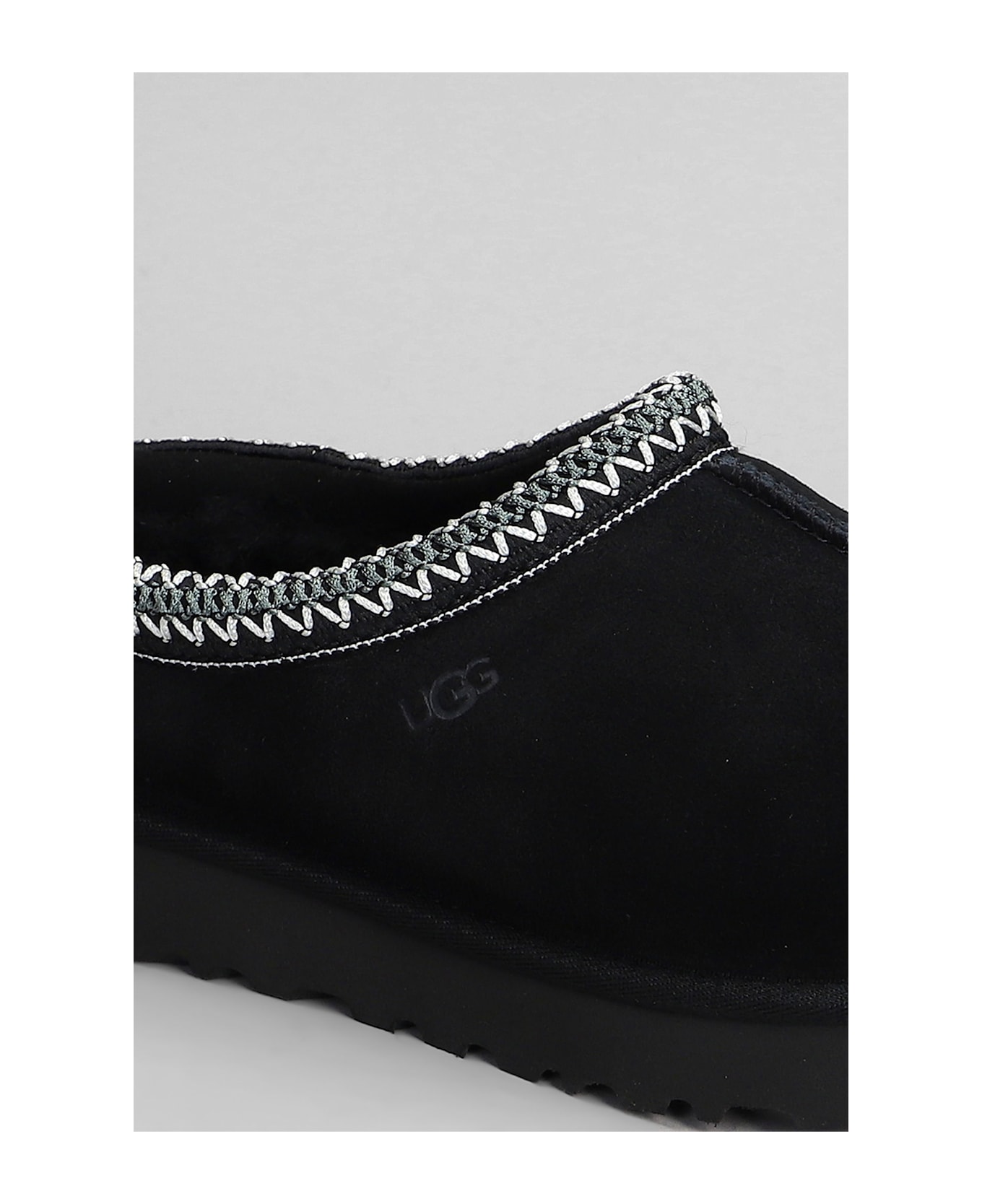 UGG Tasman Slipper-mule In Black Suede - black