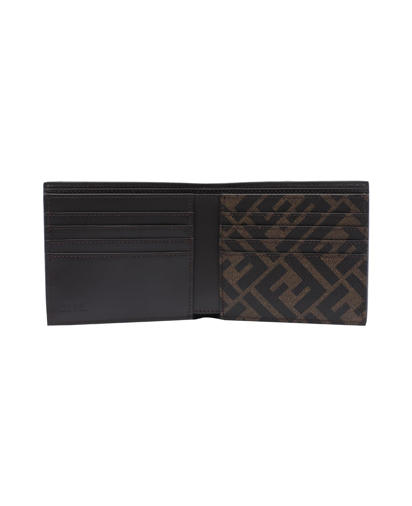 Fendi Ff Bi-fold Wallet - BROWN