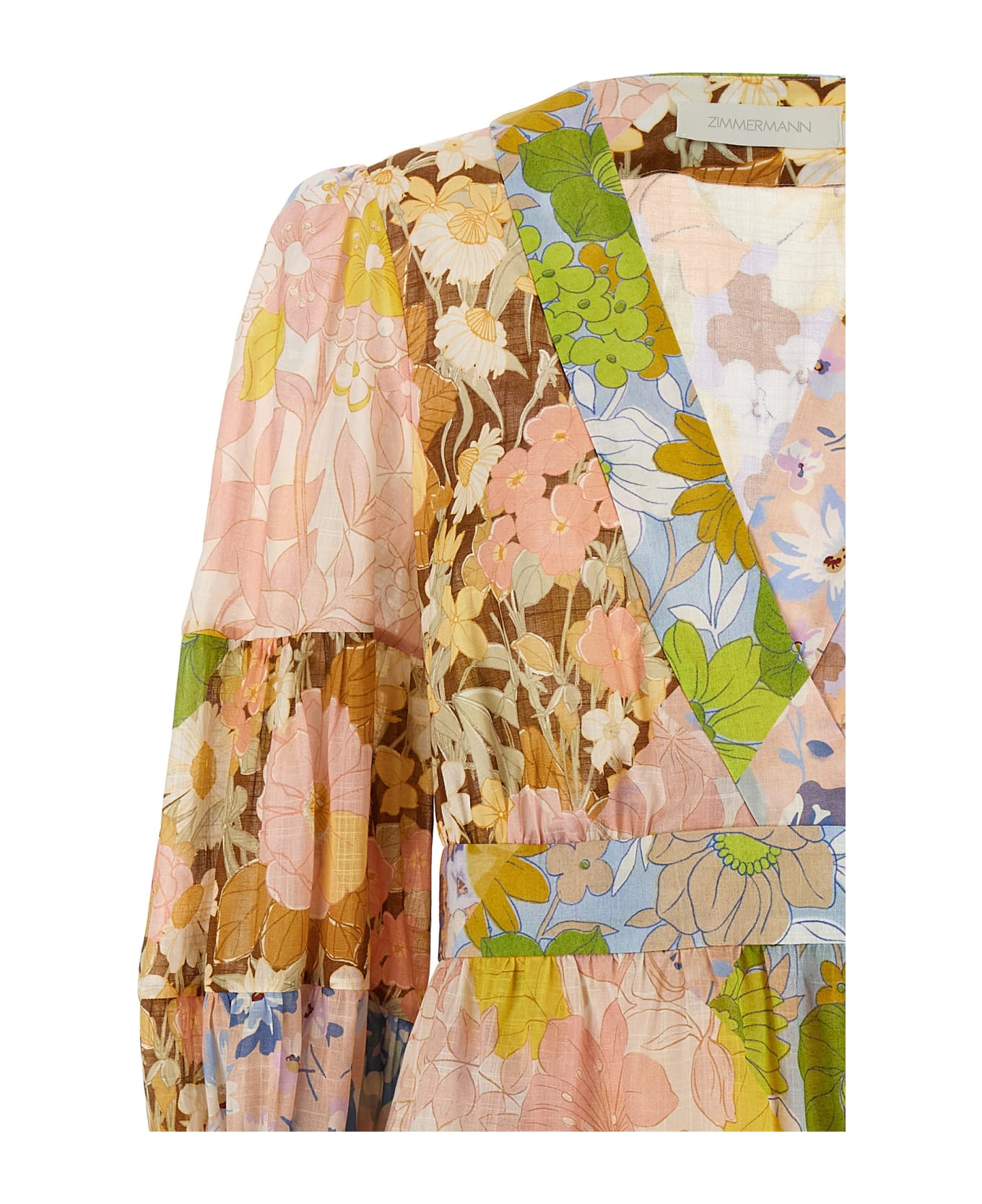 Zimmermann 'pop Wrap' Dress - Multicolor