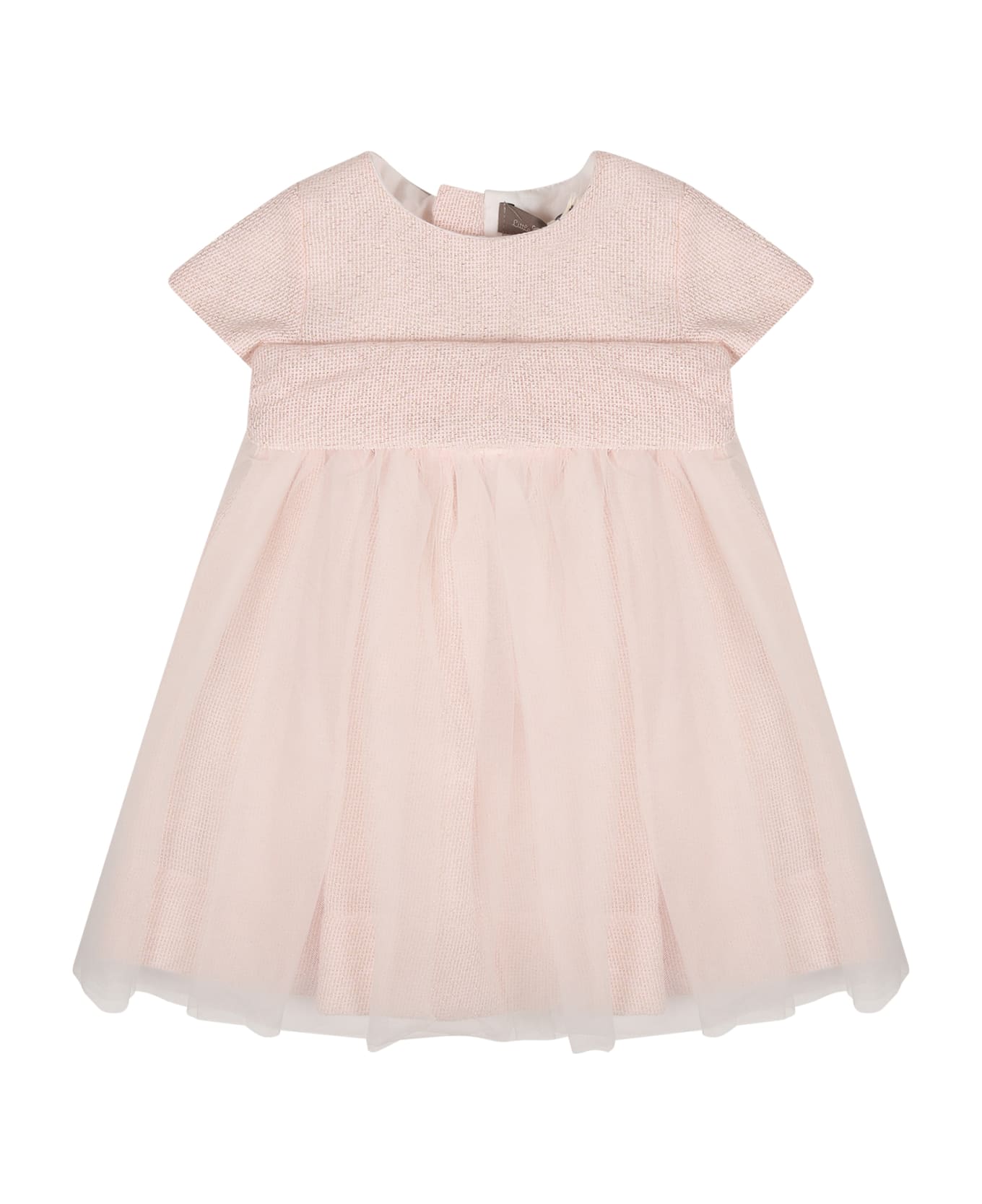 Little Bear Pink Dress For Baby Girl - Pink