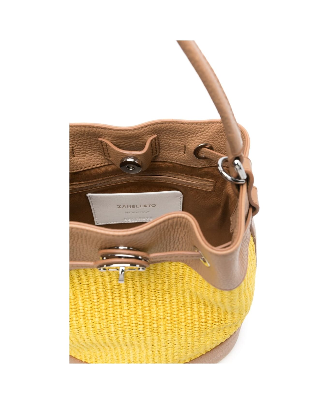 Zanellato Mondà Vimini Small Bucket Bag - Yellow
