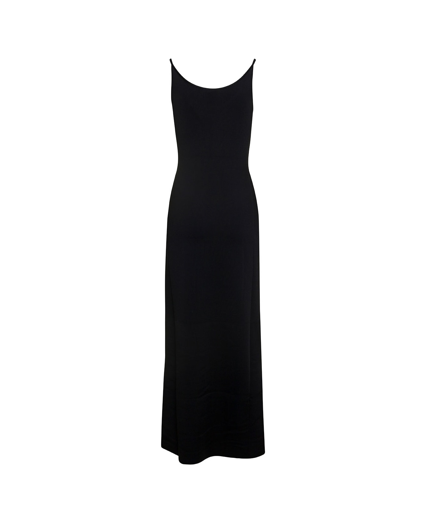 The Row 'constantine' Long Black Dress With Thin Straps In Viscosa Woman - Black