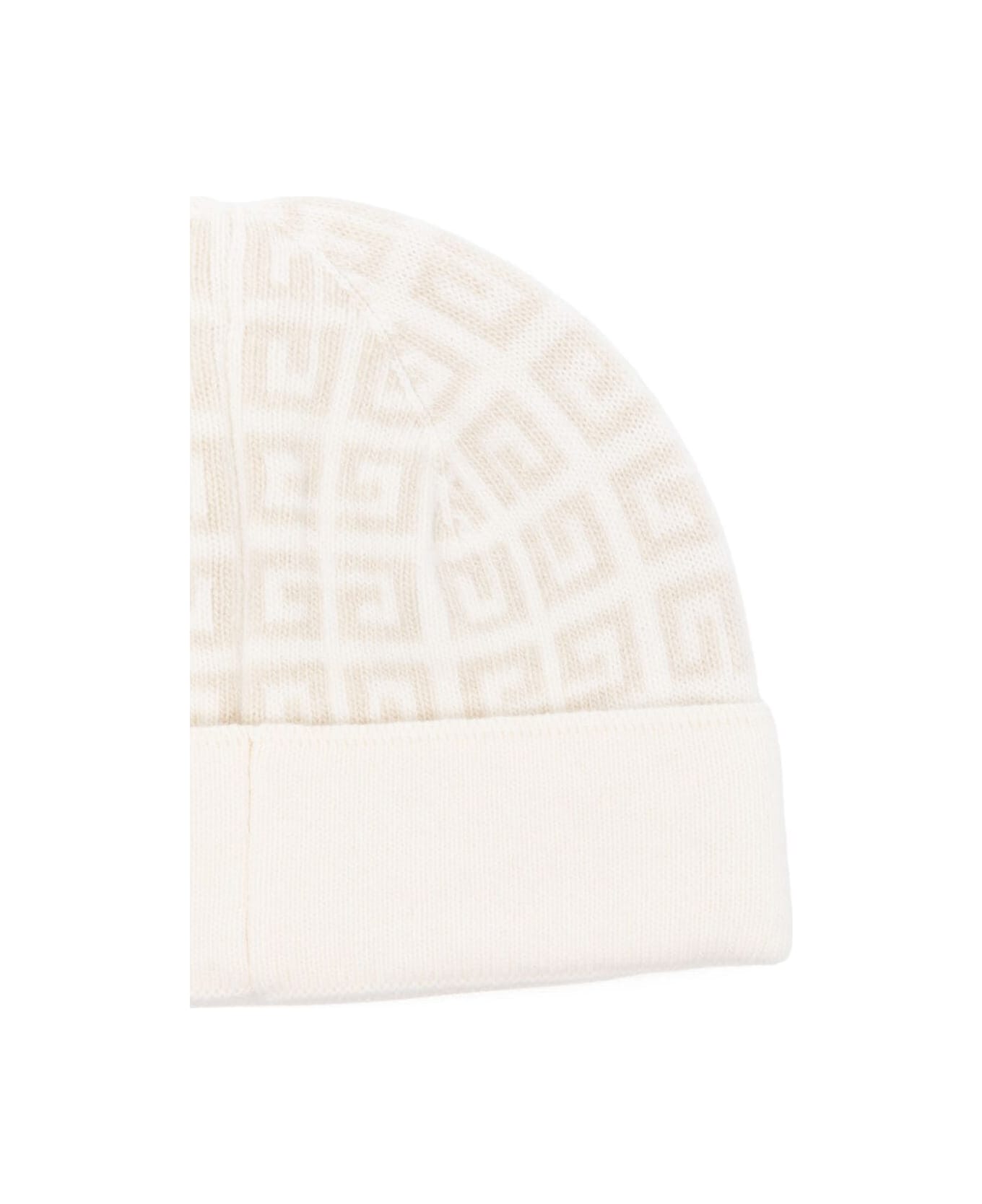 Givenchy Knit Double Face Beanie - White/ Mastic (ecru)